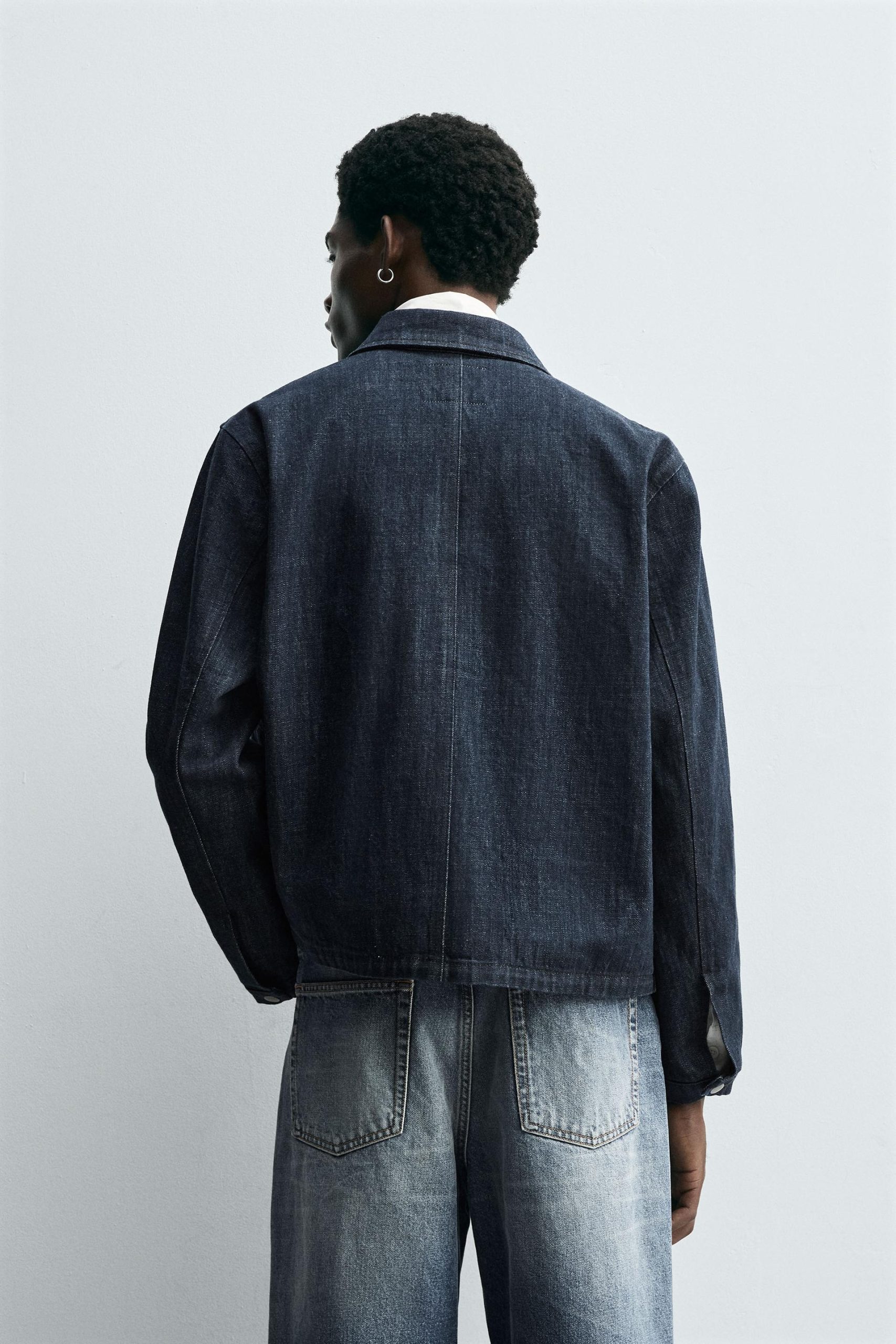 Denim Fireman Clasp Jacket MARO - Ảnh 4