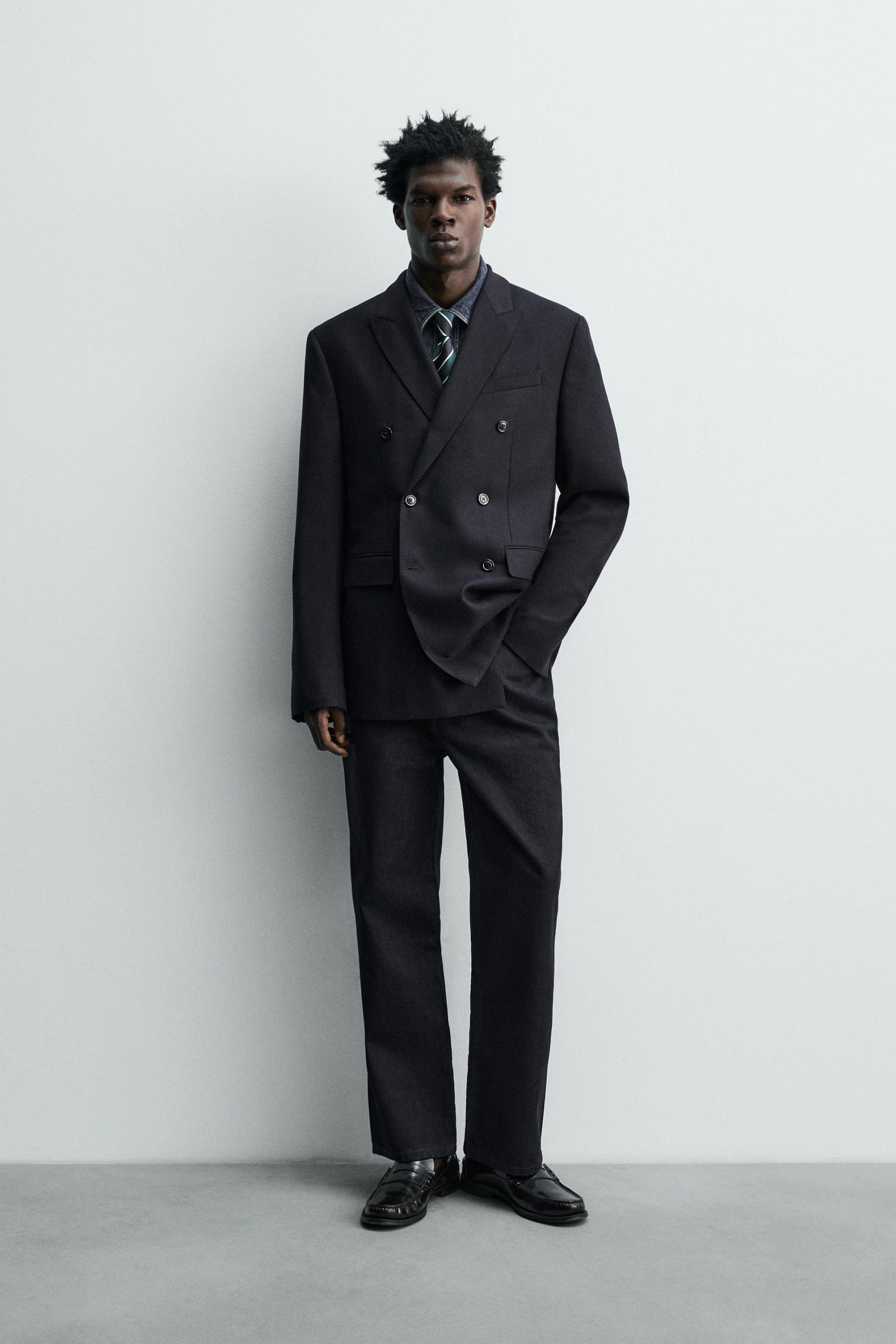 Double-Breasted Flannel Wool Blazer MARO - Ảnh 2