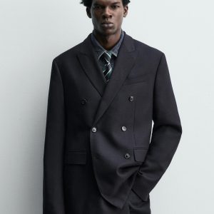 Double-Breasted Flannel Wool Blazer MARO