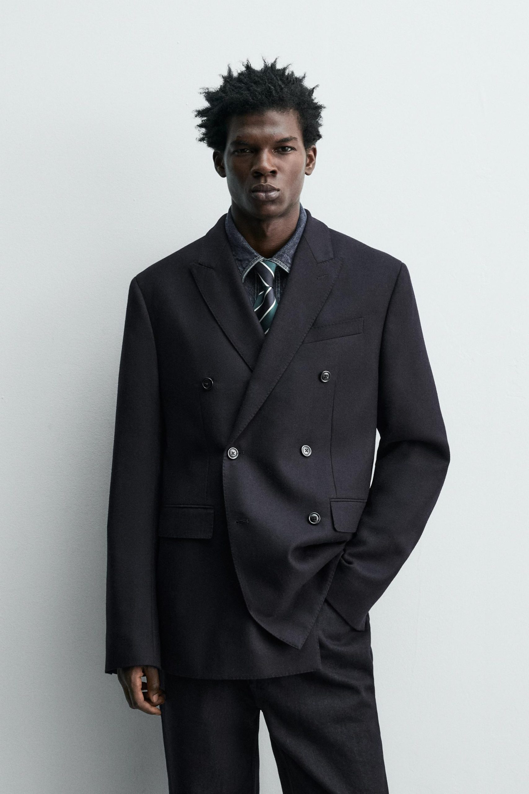 Double-Breasted Flannel Wool Blazer MARO