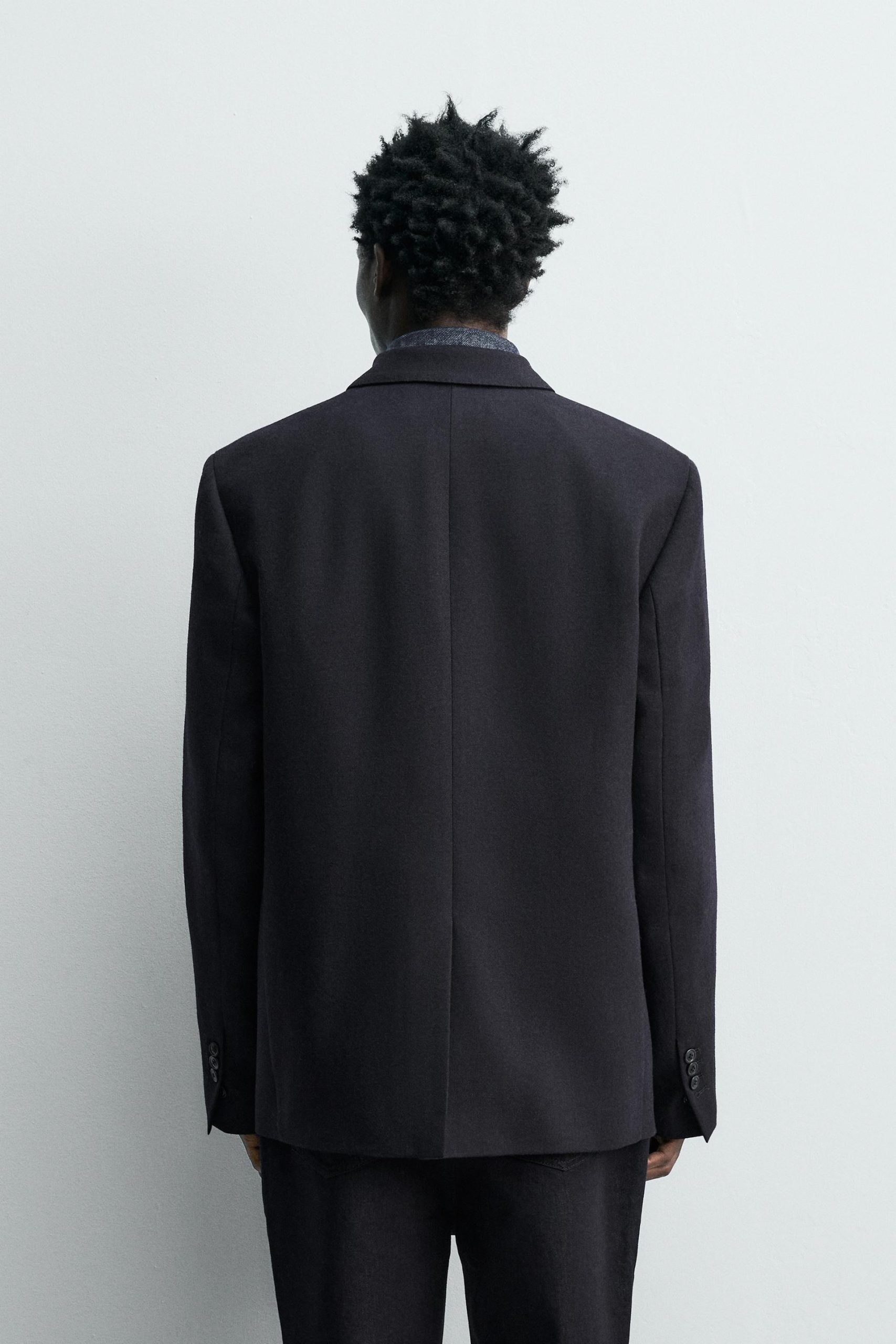 Double-Breasted Flannel Wool Blazer MARO - Ảnh 4
