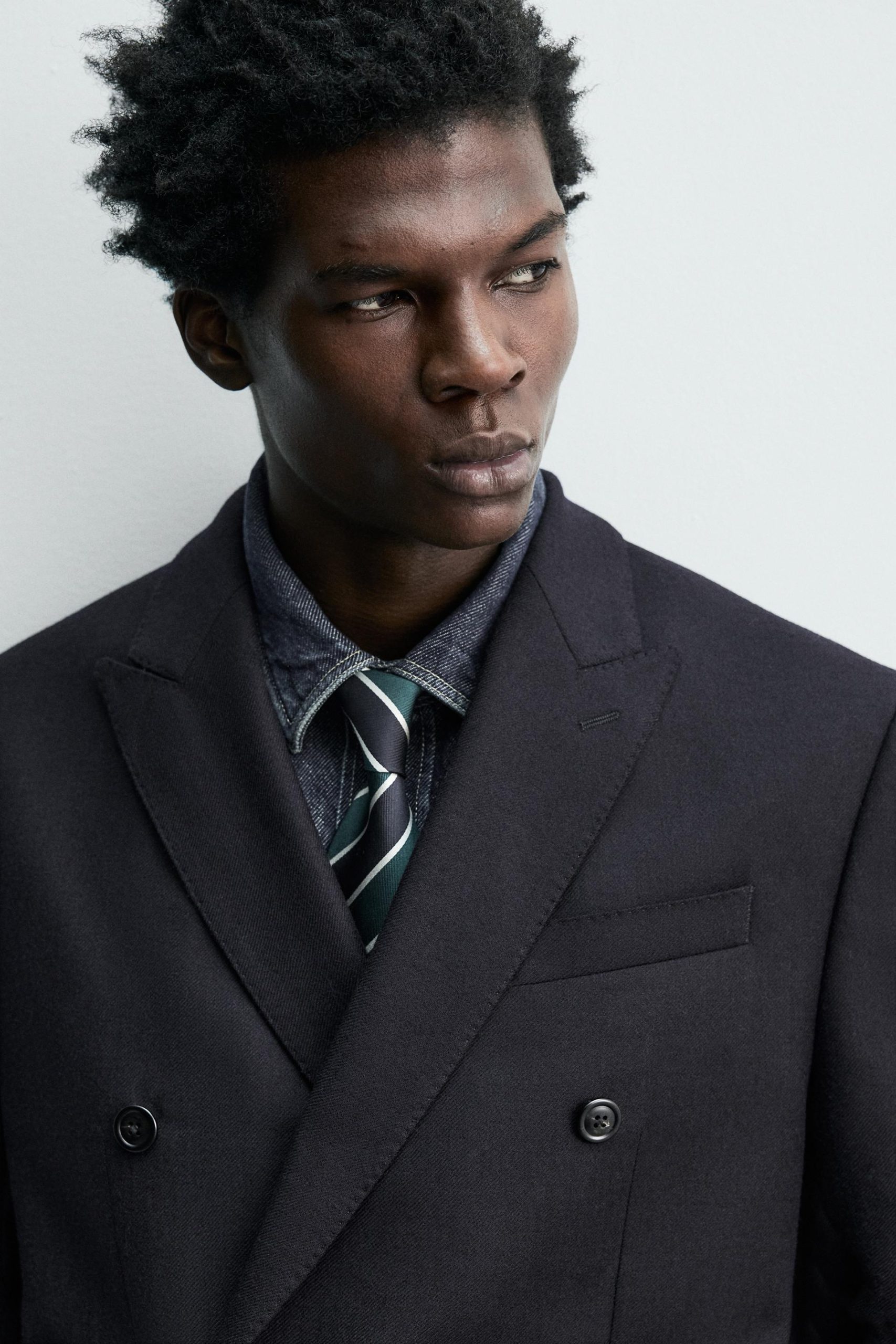 Double-Breasted Flannel Wool Blazer MARO - Ảnh 7