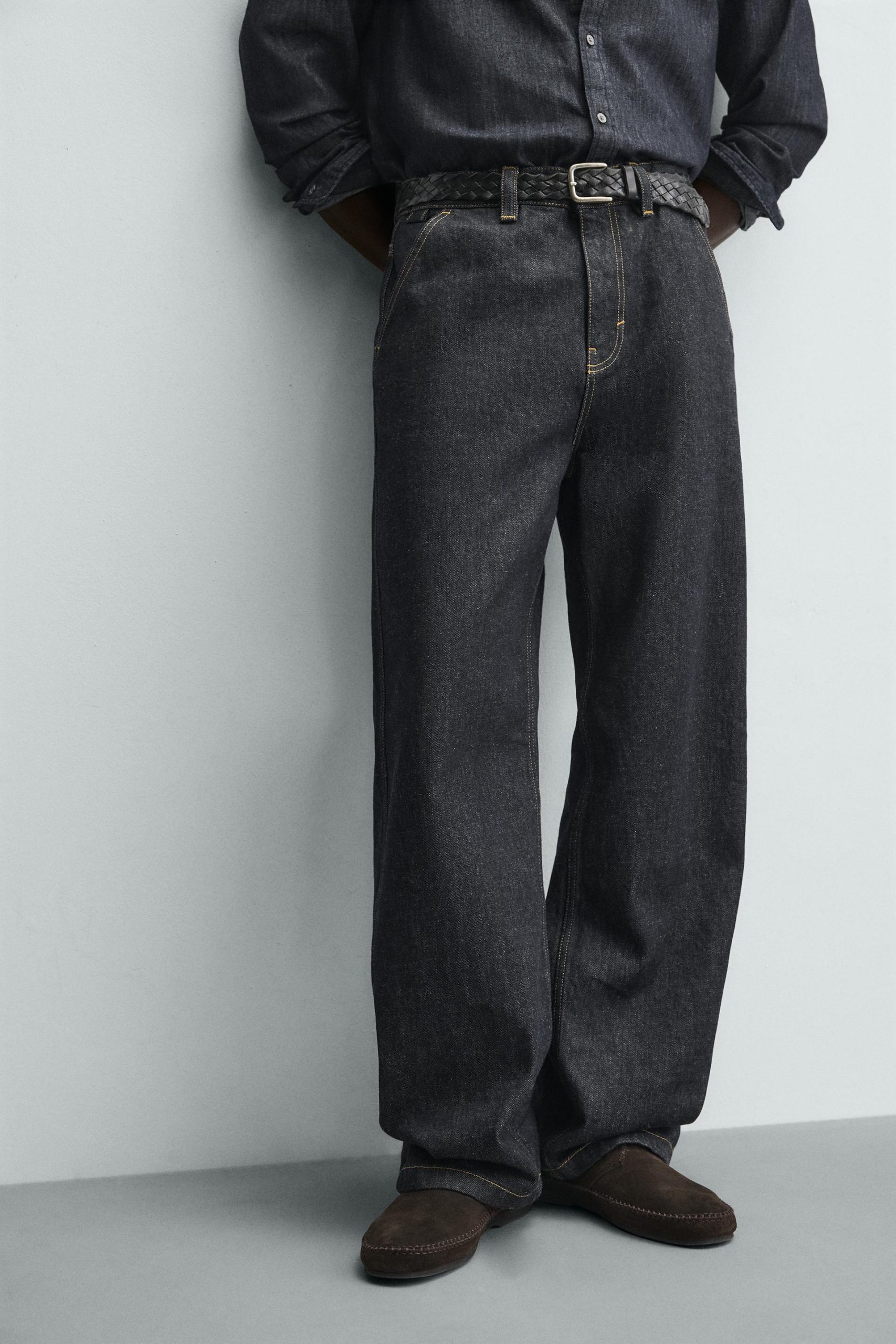 Embroidered Heart Denim Chino Trousers MARO - Ảnh 6