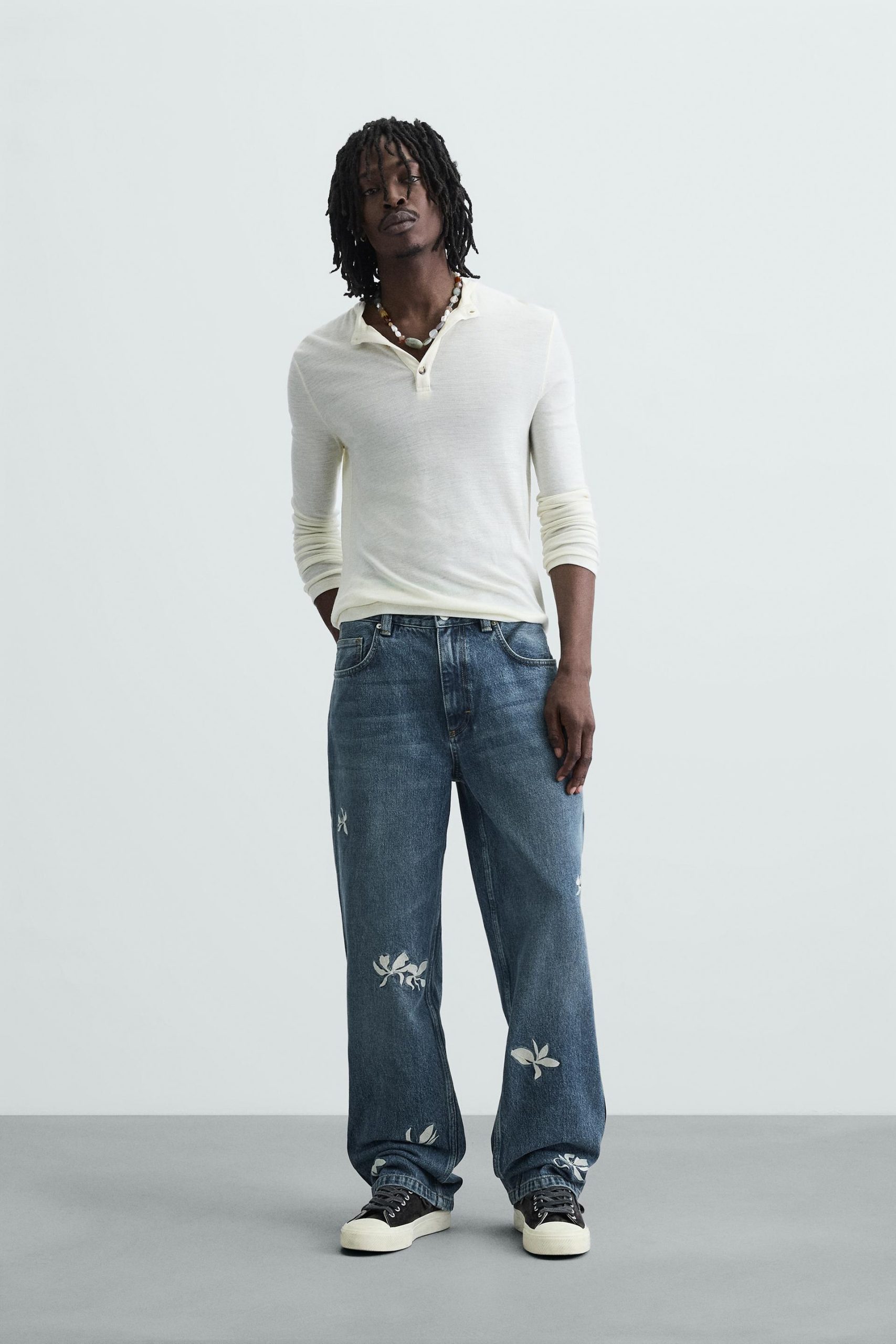 EMBROIDERED RELAXED FIT JEANS MARO - Ảnh 2