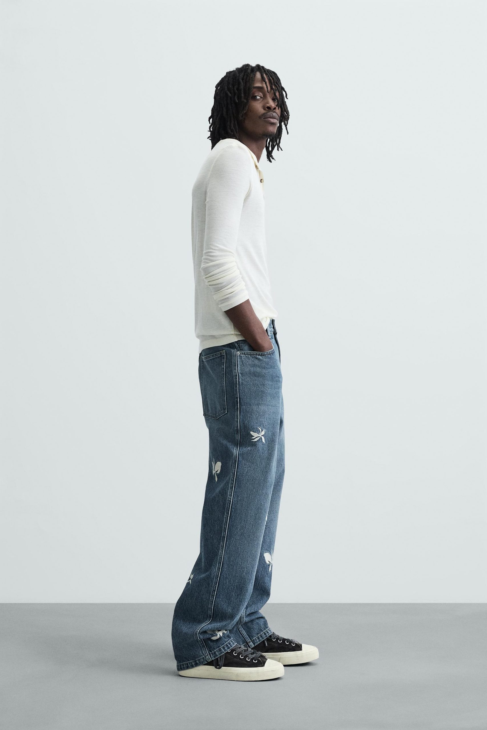 EMBROIDERED RELAXED FIT JEANS MARO - Ảnh 8