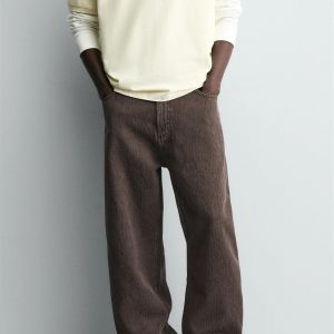 FADED PRINT BAGGY FIT TROUSERS MARO