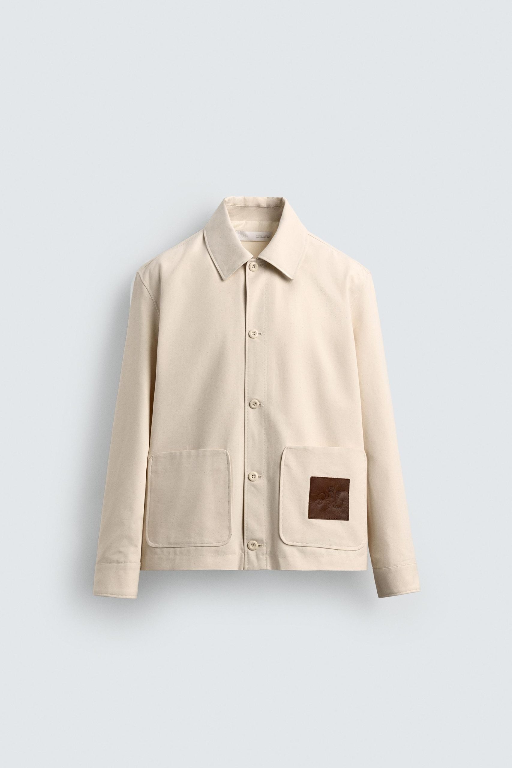 FILIPE JARDIM X ZARA CONTRAST PATCH OVERSHIRT MARO - Ảnh 3