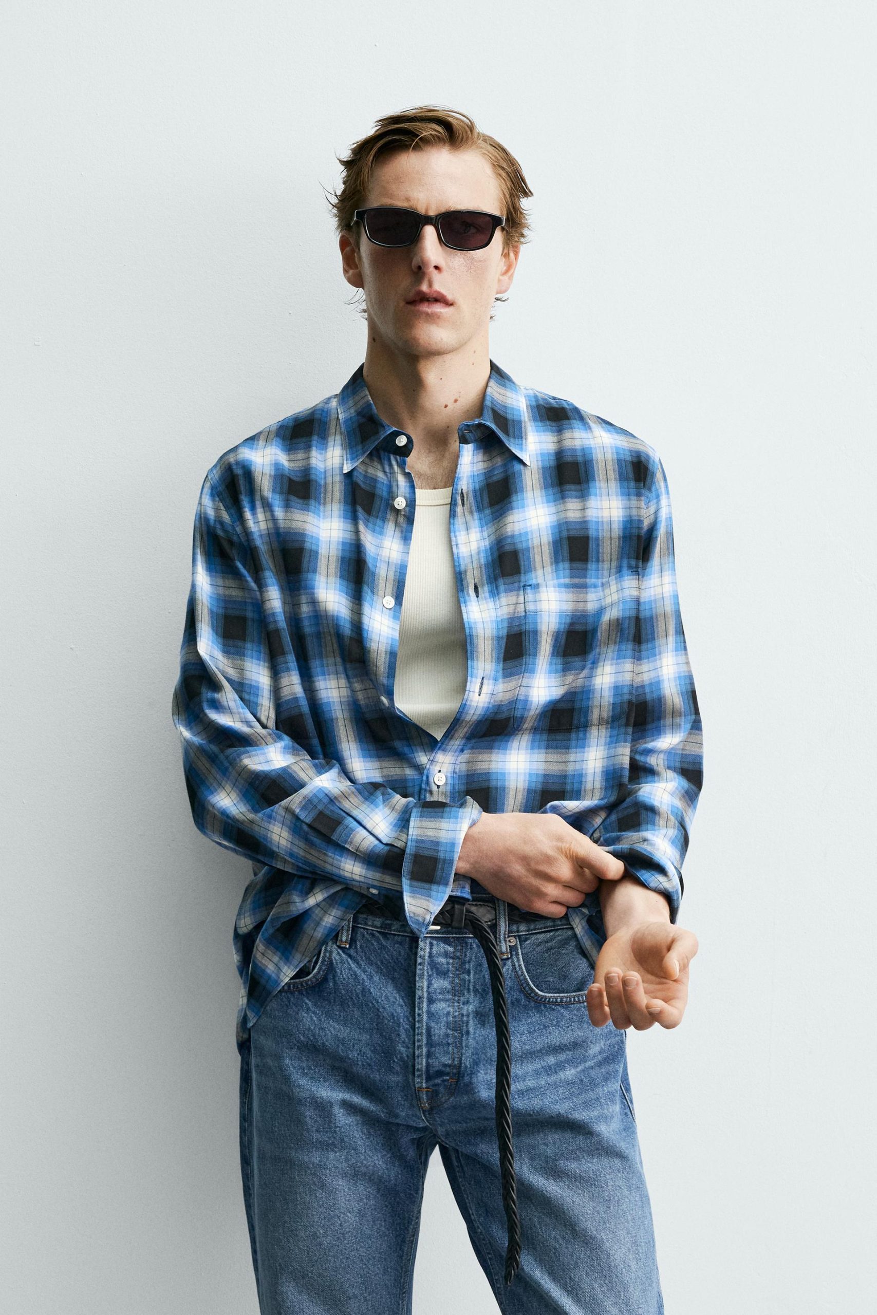 FLOWING CHECK SHIRT AARON LEVINE X ZARA MARO