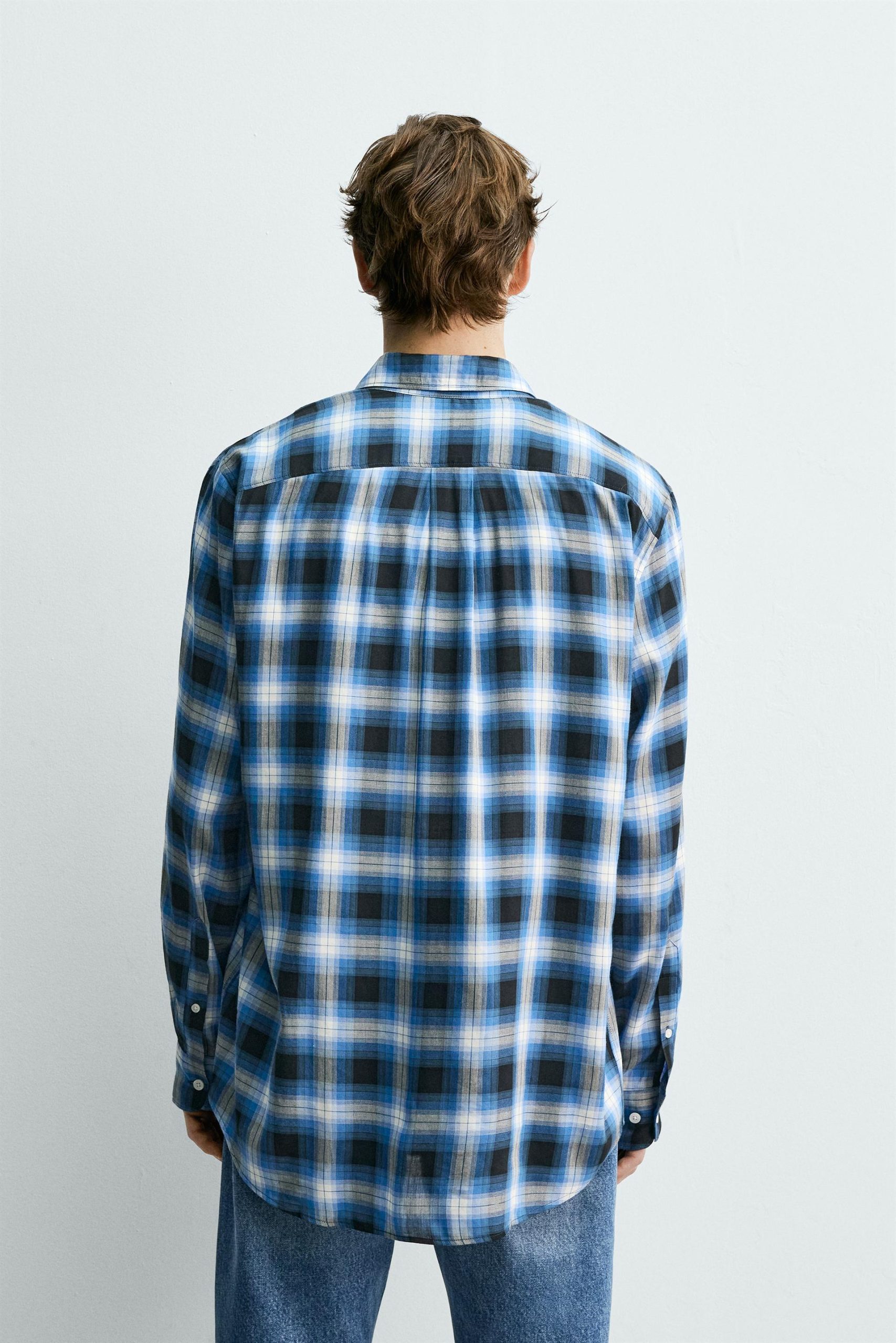 FLOWING CHECK SHIRT AARON LEVINE X ZARA MARO - Ảnh 7
