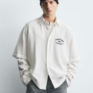 FLUID EMBROIDERED SHIRT MARO