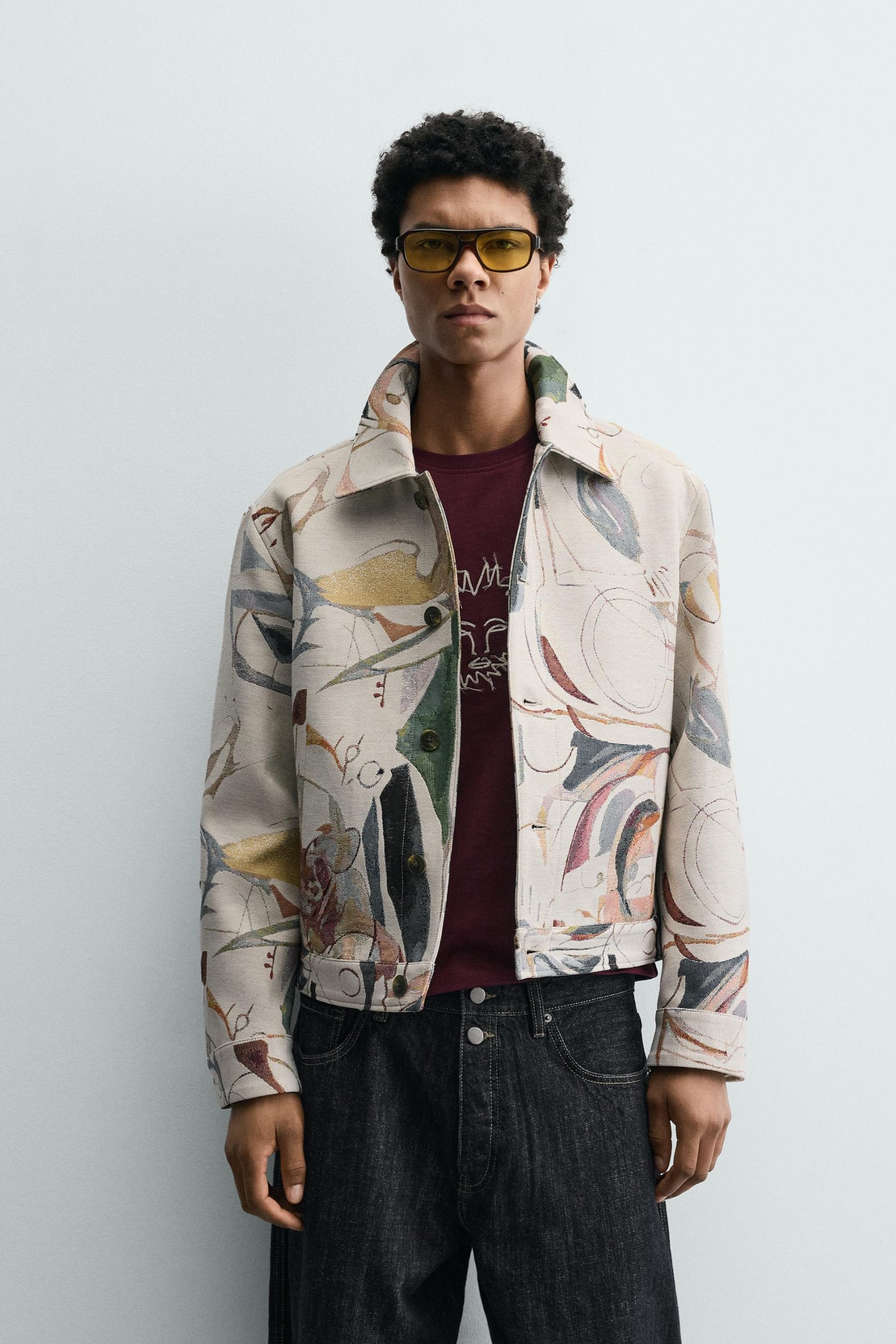 Geometric Jacquard Jacket MARO - Ảnh 3
