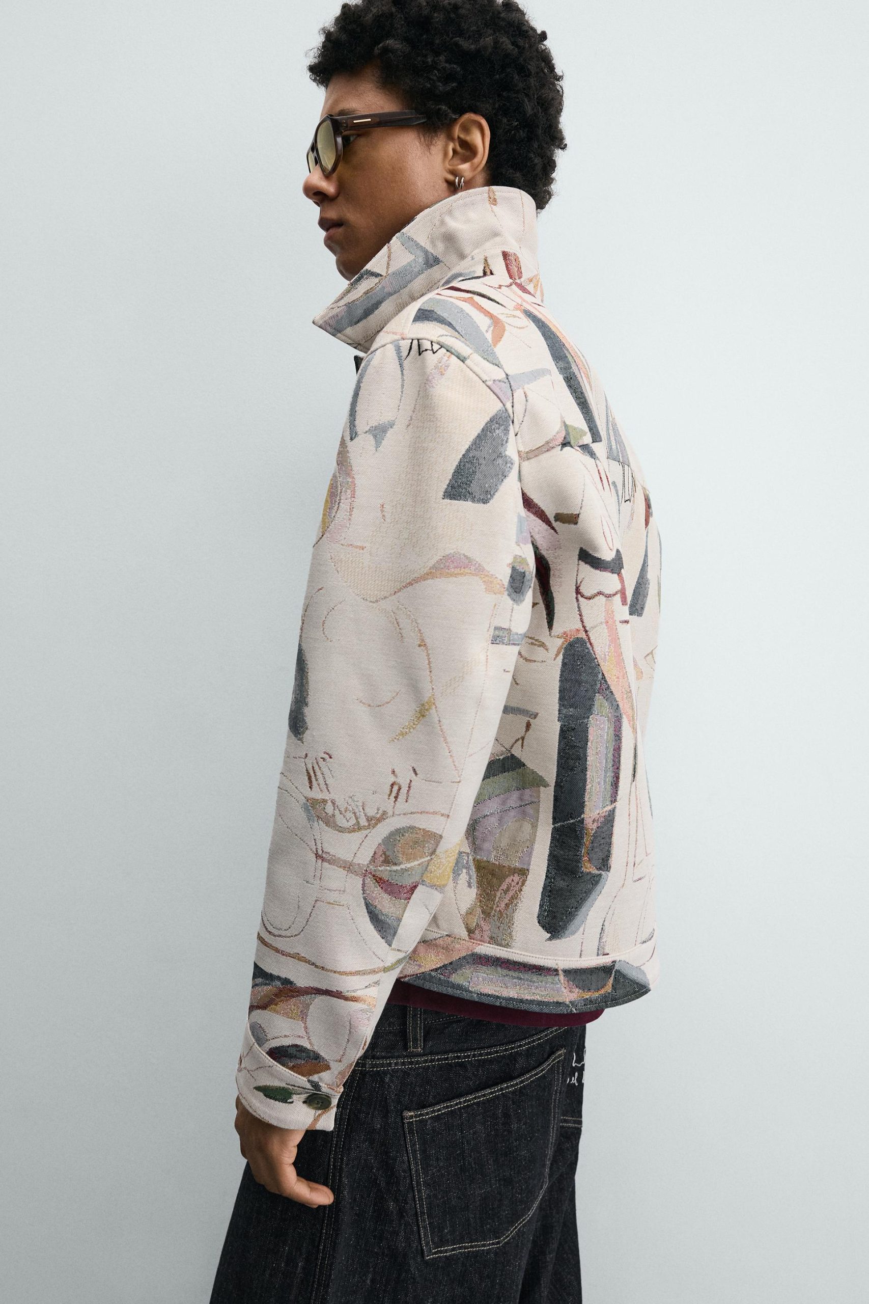 Geometric Jacquard Jacket MARO - Ảnh 7