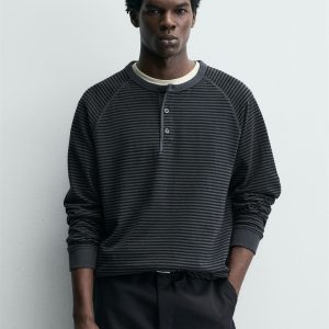 HENLEY NECK T-SHIRT MARO