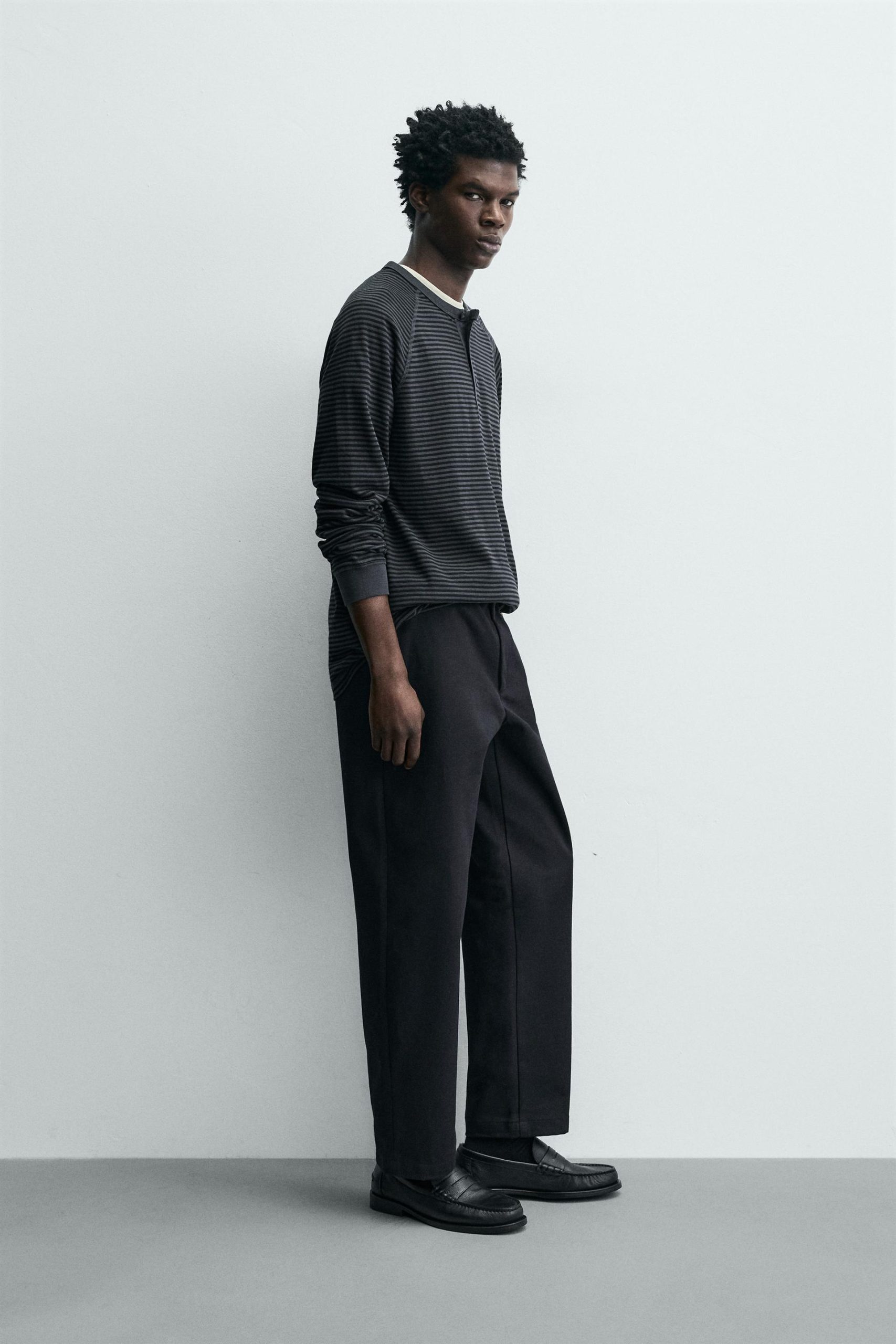 HENLEY NECK T-SHIRT MARO - Ảnh 7