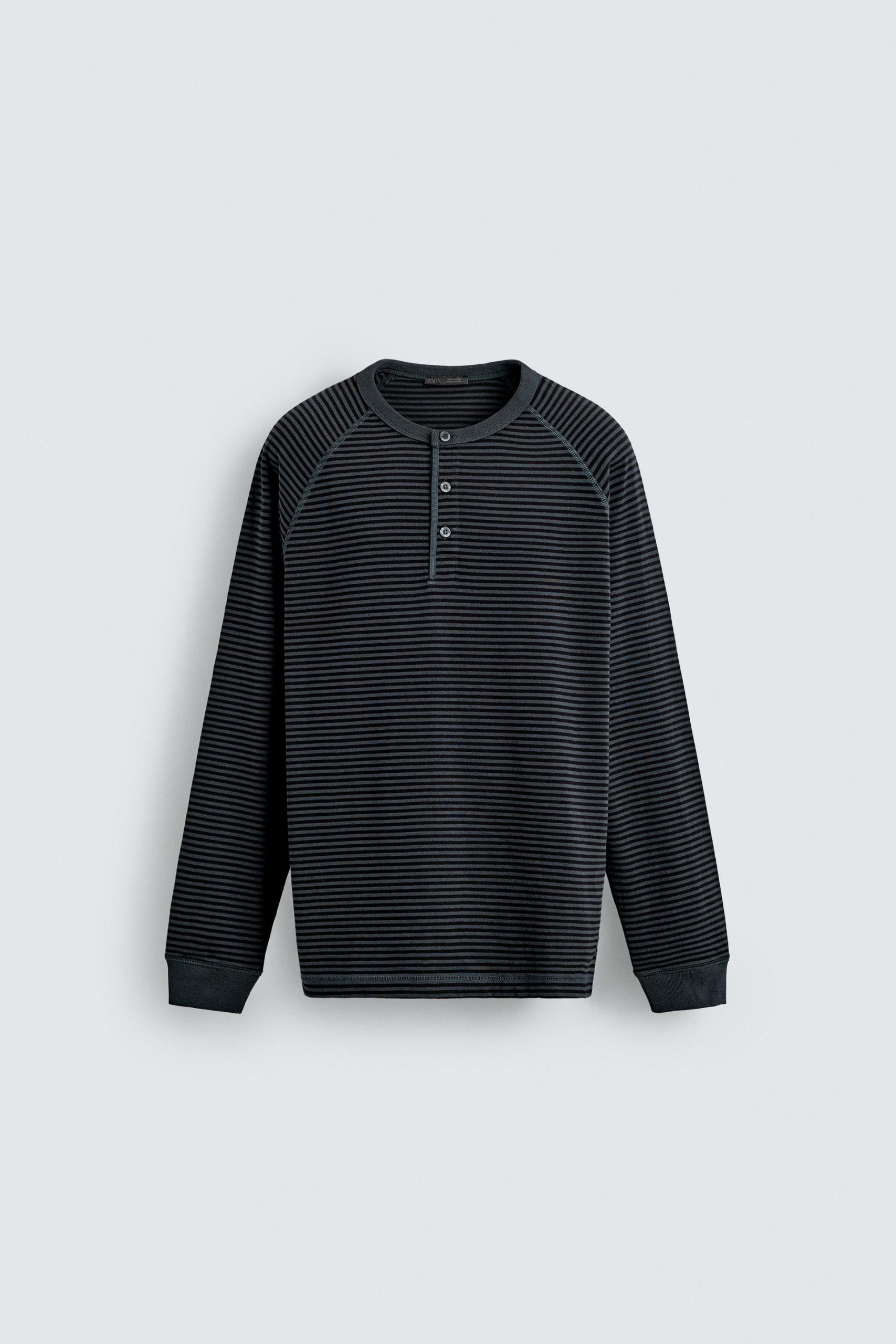 HENLEY NECK T-SHIRT MARO - Ảnh 5