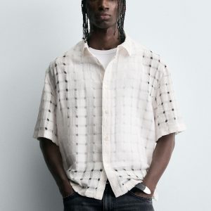 JACQUARD NEEDLE-PUNCH SHIRT MARO