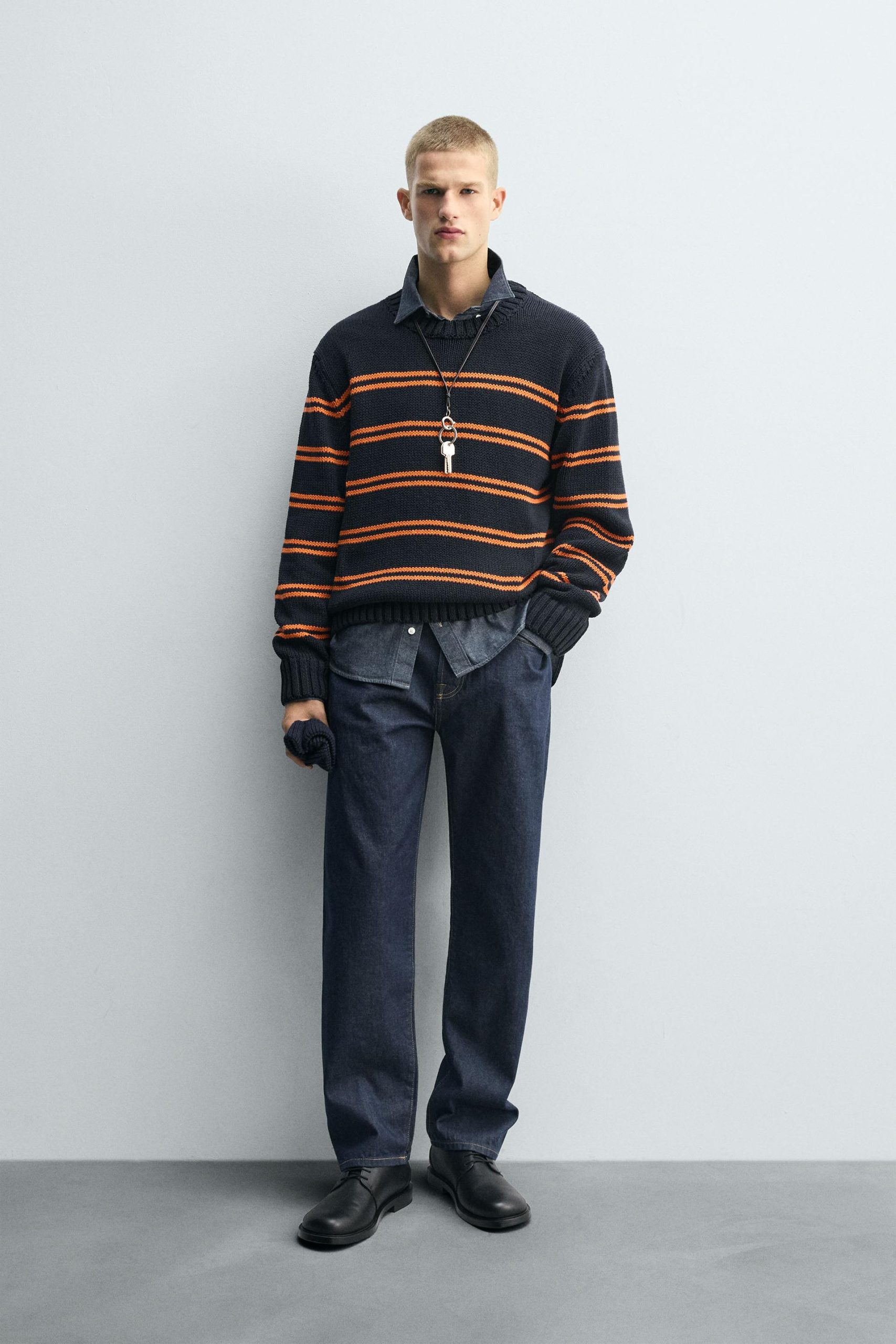 JACQUARD STRIPE JUMPER MARO - Ảnh 9