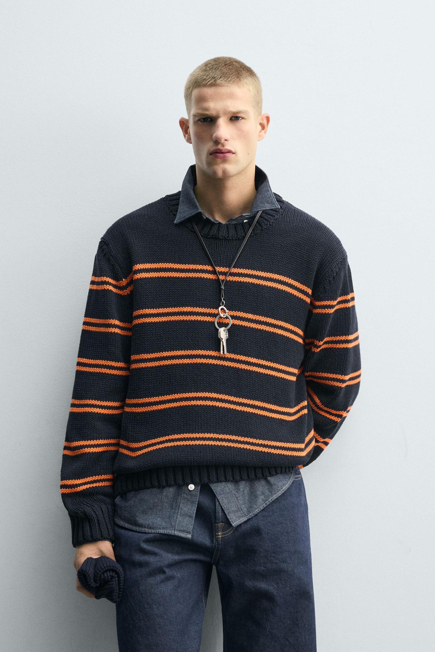 JACQUARD STRIPE JUMPER MARO