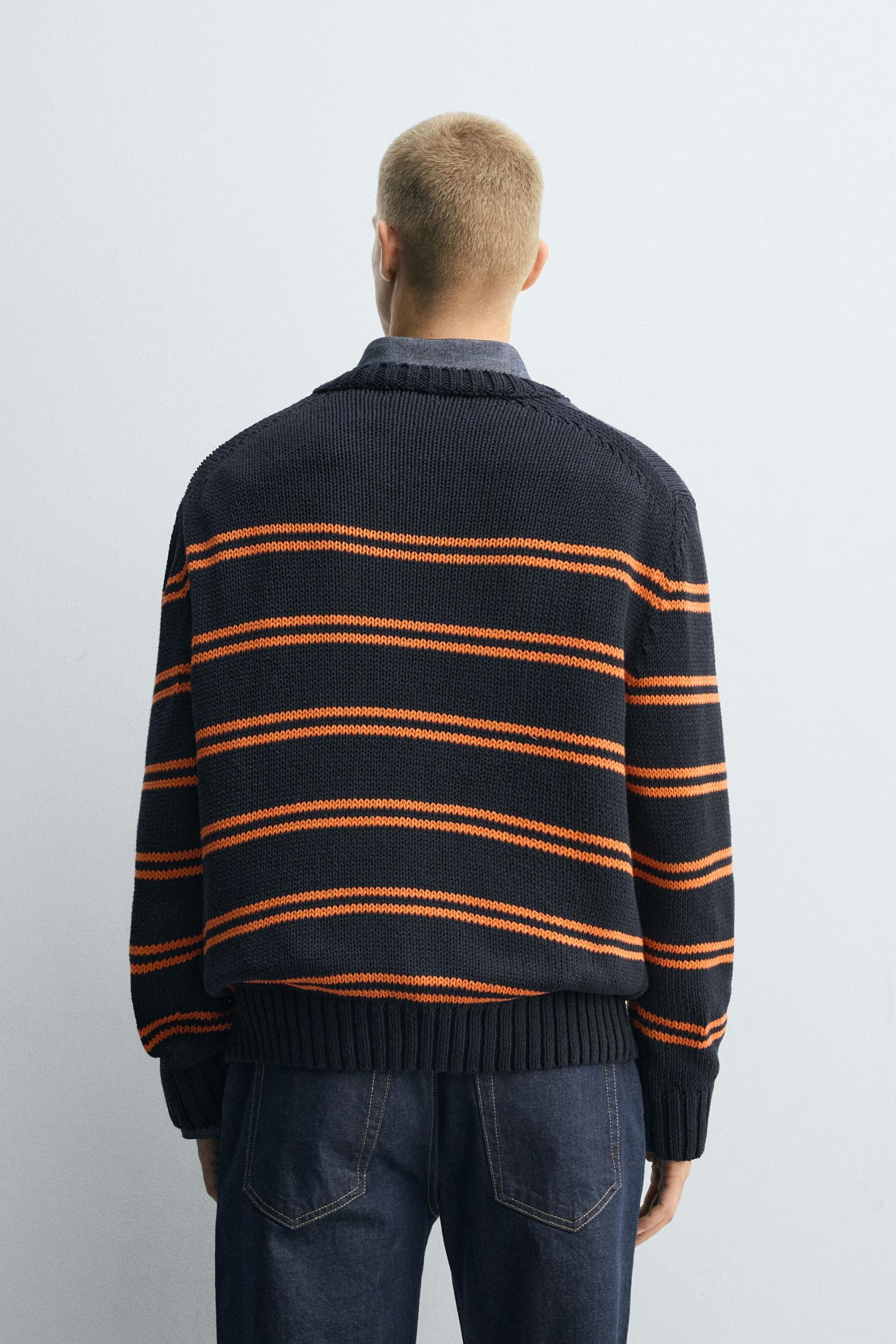 JACQUARD STRIPE JUMPER MARO - Ảnh 7