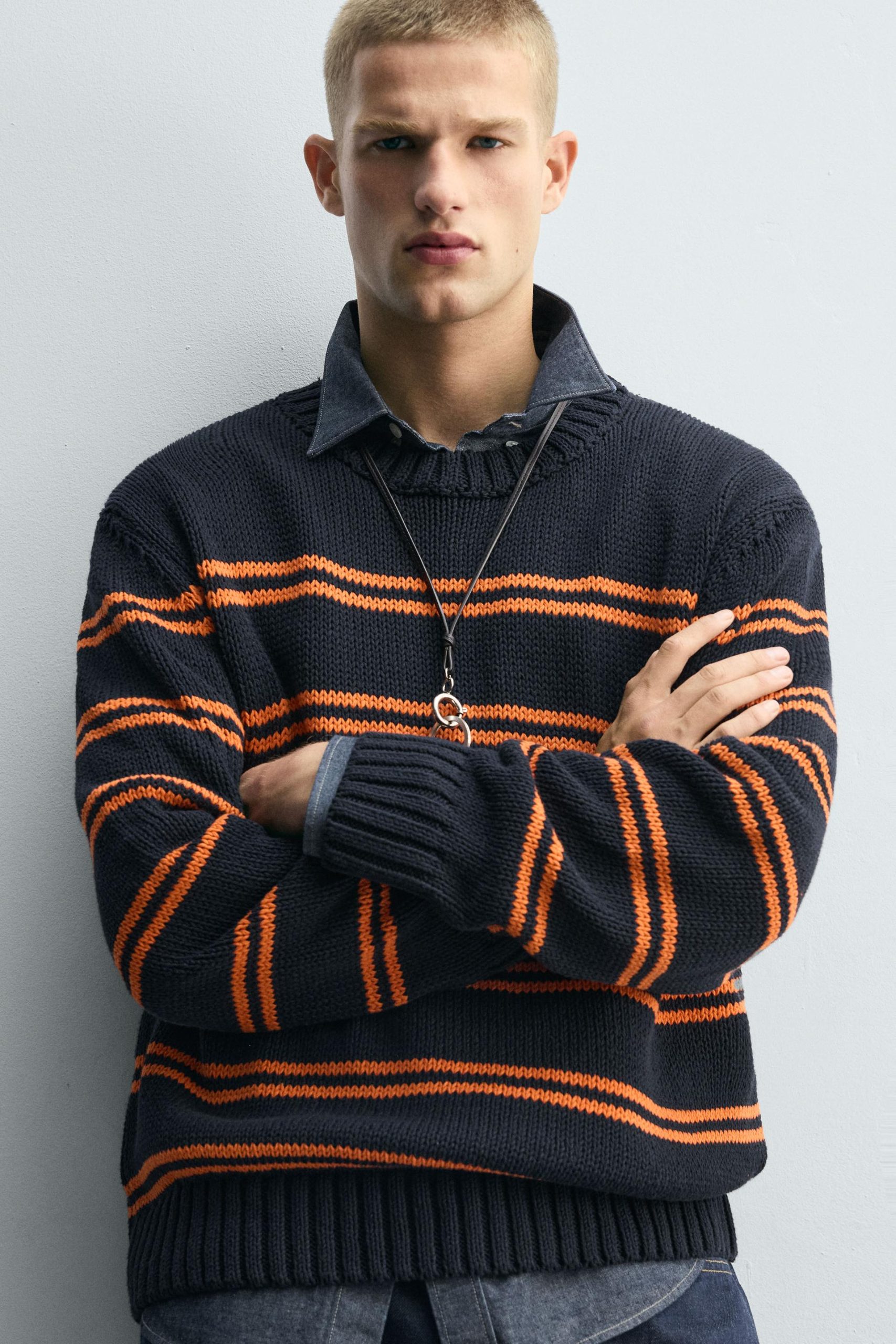 JACQUARD STRIPE JUMPER MARO - Ảnh 5