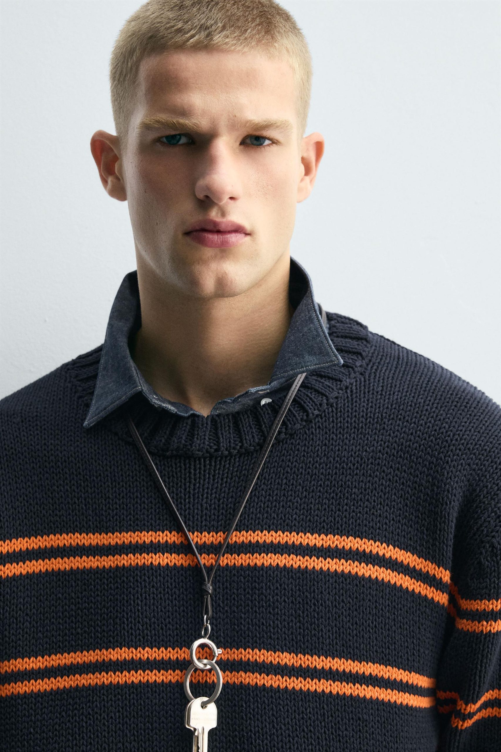 JACQUARD STRIPE JUMPER MARO - Ảnh 4