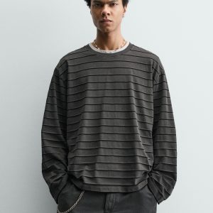 JACQUARD STRIPED T-SHIRT MARO