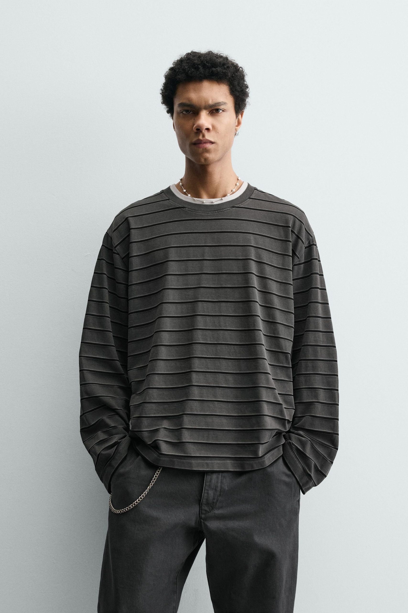 JACQUARD STRIPED T-SHIRT MARO