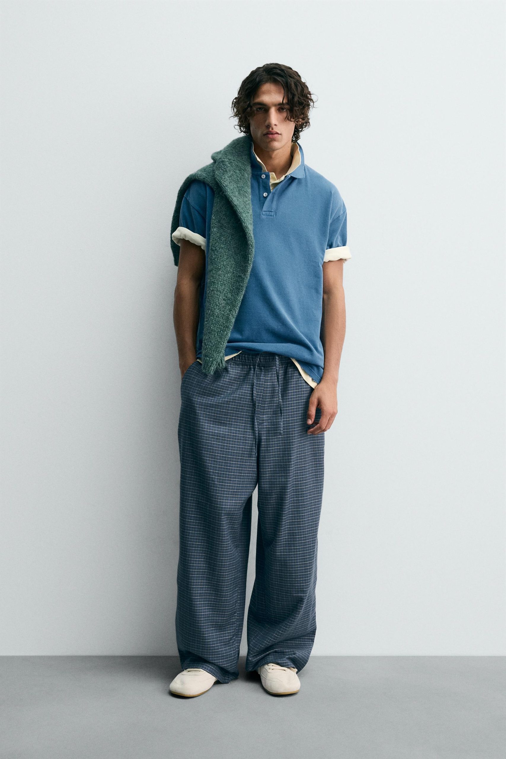 Limited Edition Baggy Fit Check Trousers MARO - Ảnh 3