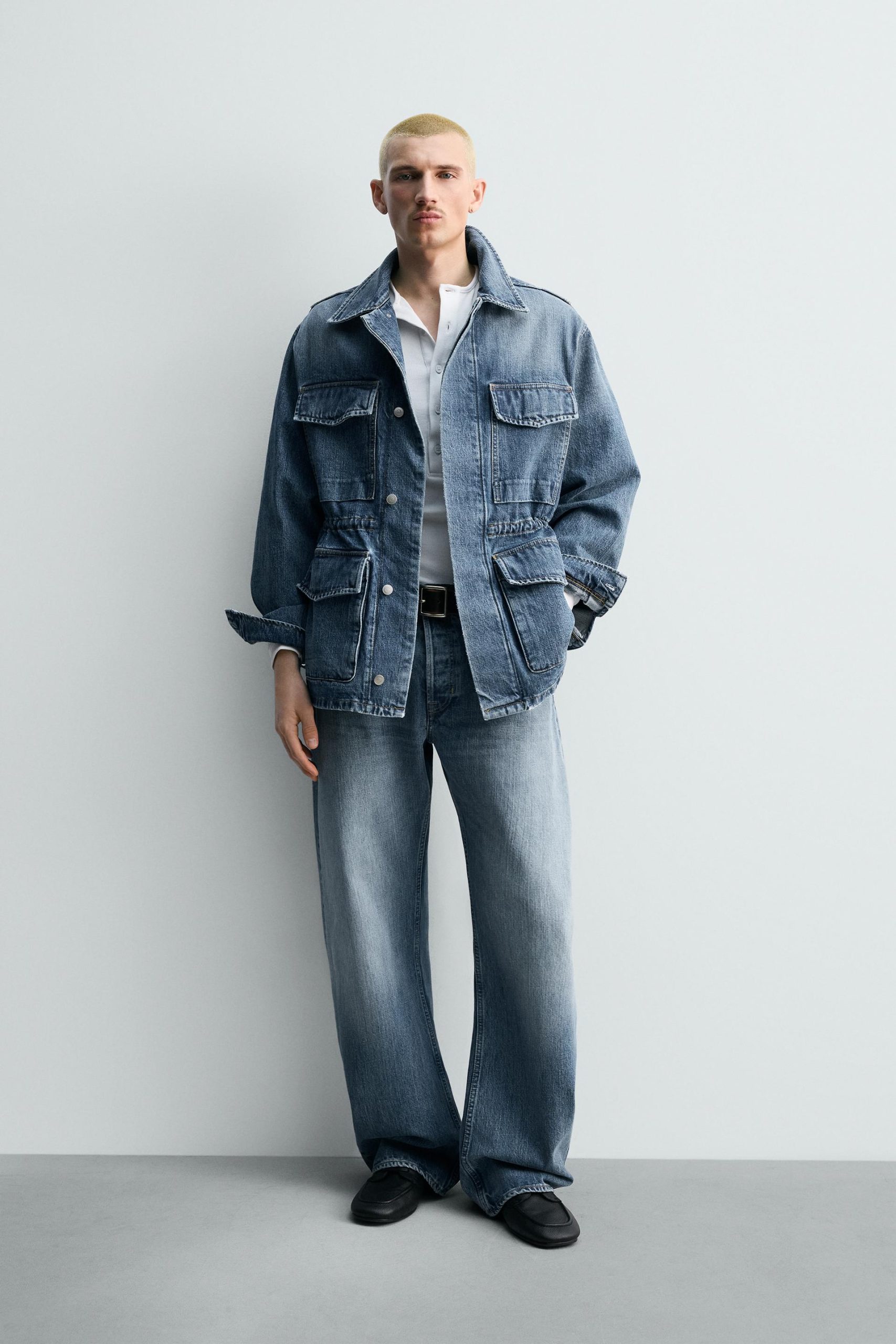 LIMITED EDITION DENIM UTILITY PARKA WITH POCKETS MARO - Ảnh 9
