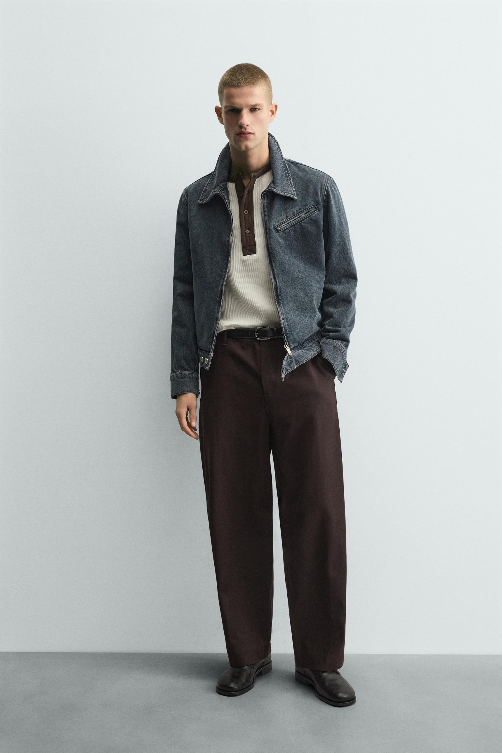 Limited Edition Denim Zip-Up Jacket MARO - Ảnh 2