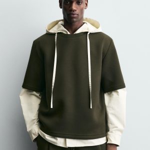 NEOPRENE-EFFECT SWEATSHIRT WITH STUD MARO