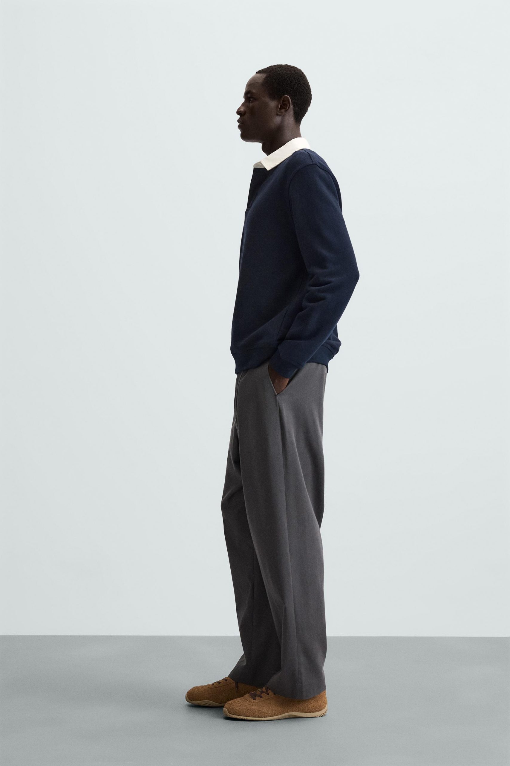 POLO SWEATSHIRT WITH CONTRAST COLLAR MARO - Ảnh 6