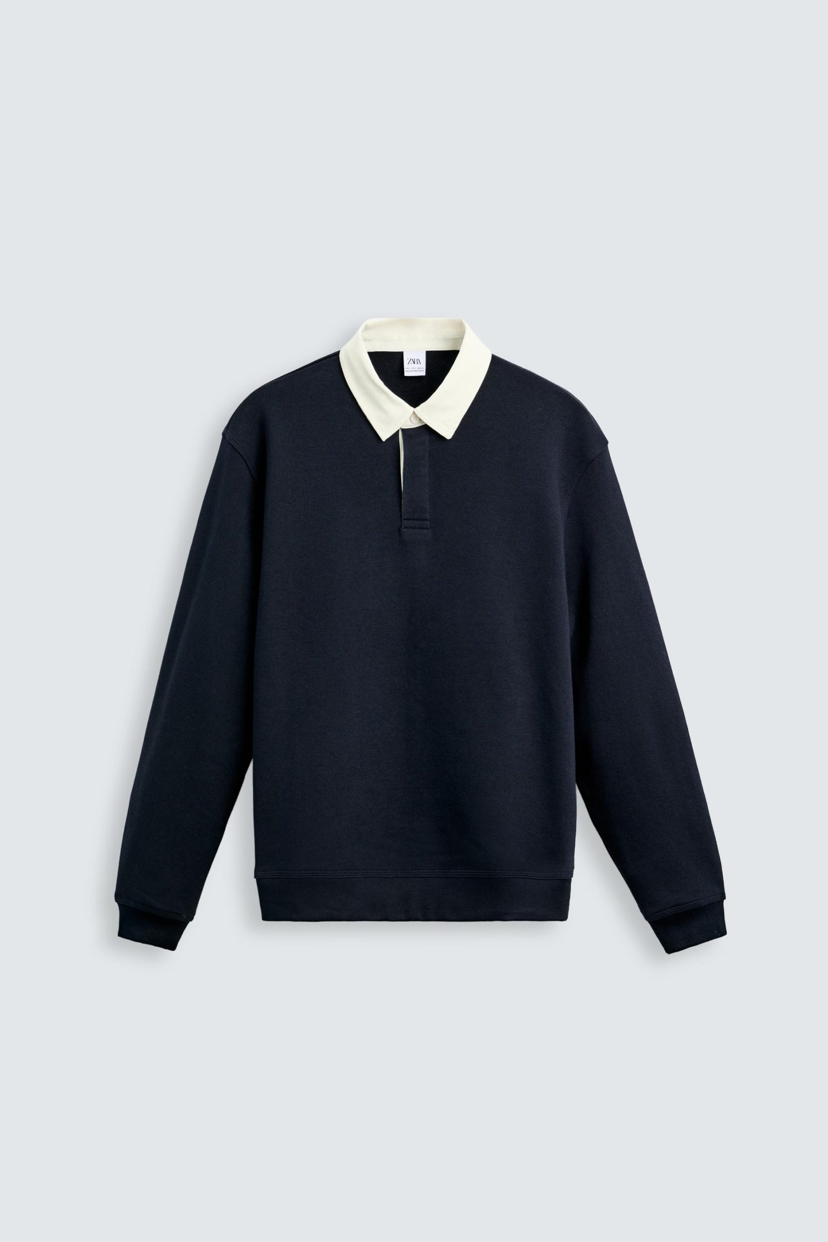 POLO SWEATSHIRT WITH CONTRAST COLLAR MARO - Ảnh 4
