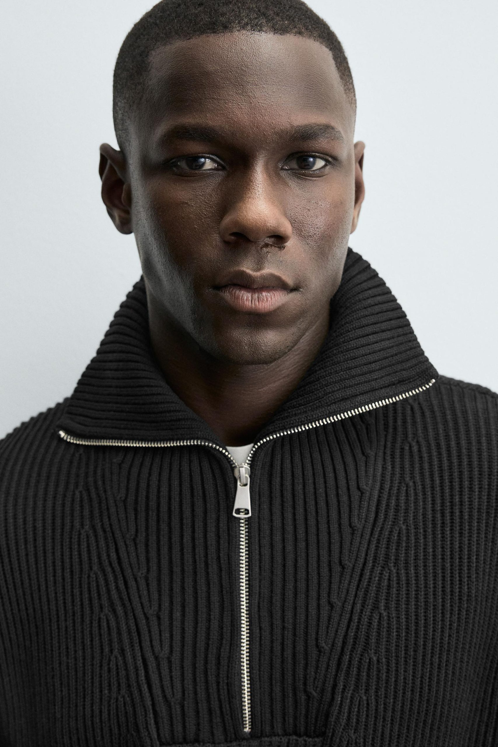 PURL KNIT QUARTER-ZIP MARO - Ảnh 5
