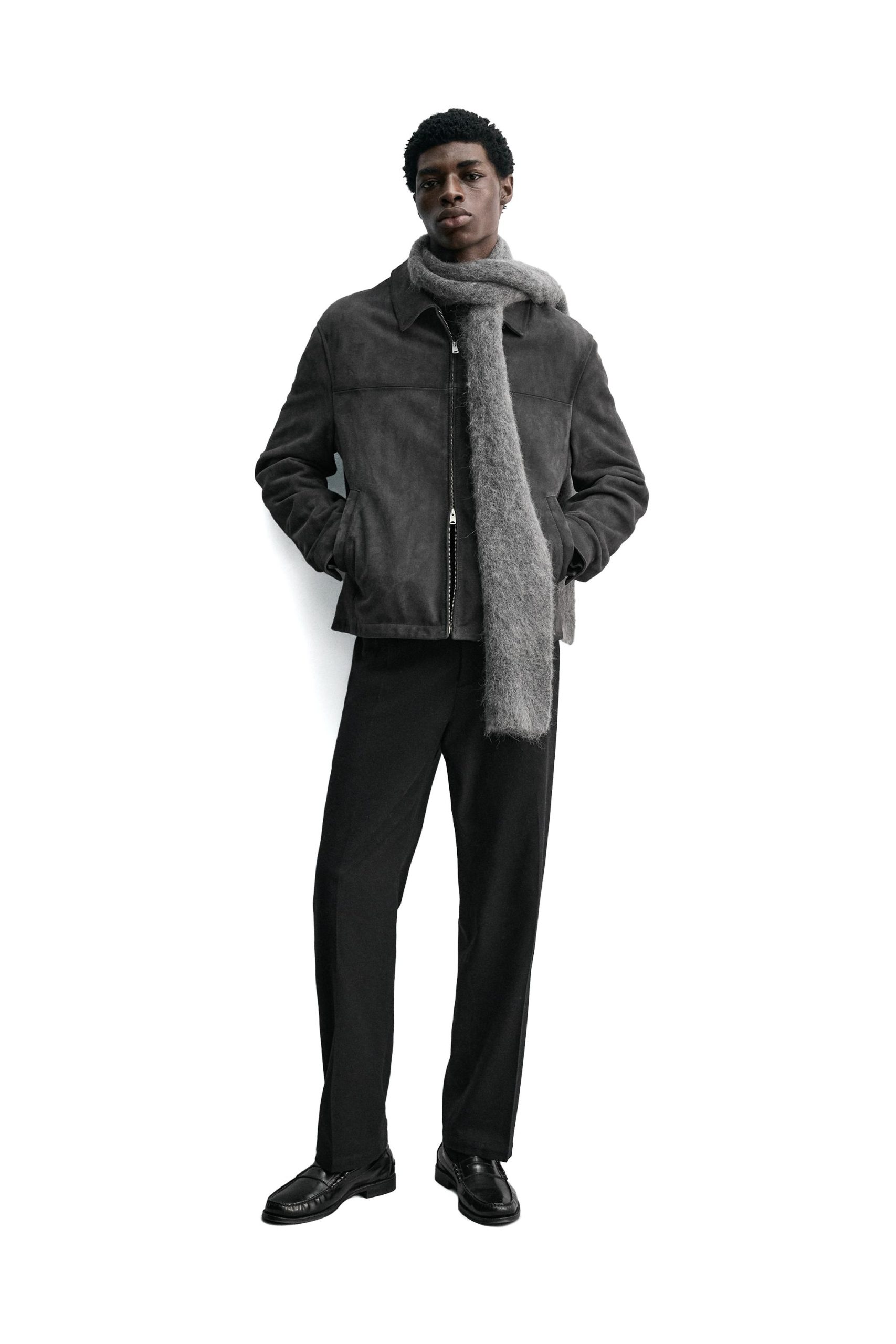 Regular Fit Suede Leather Jacket MARO
