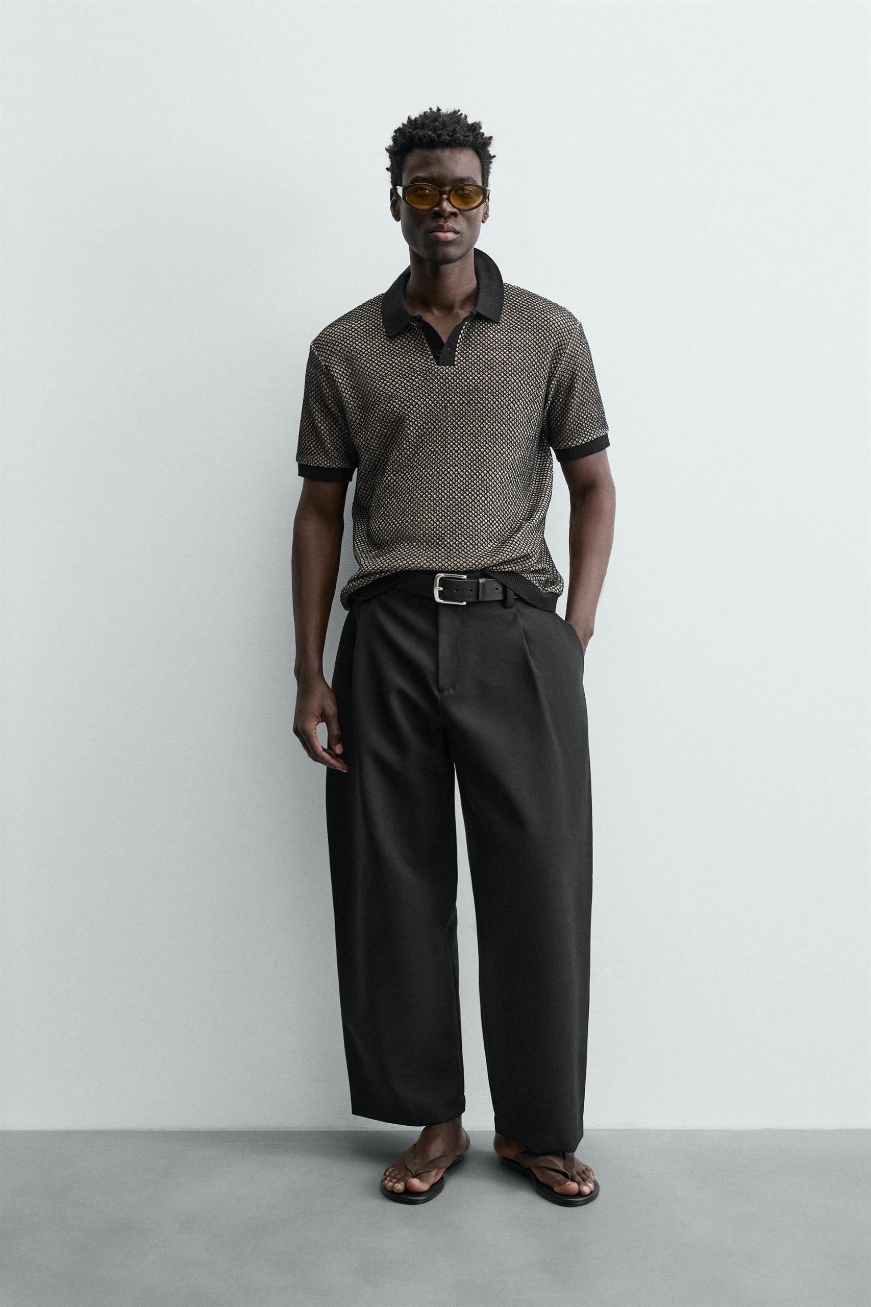 REGULAR FIT TEXTURED POLO SHIRT MARO - Ảnh 10