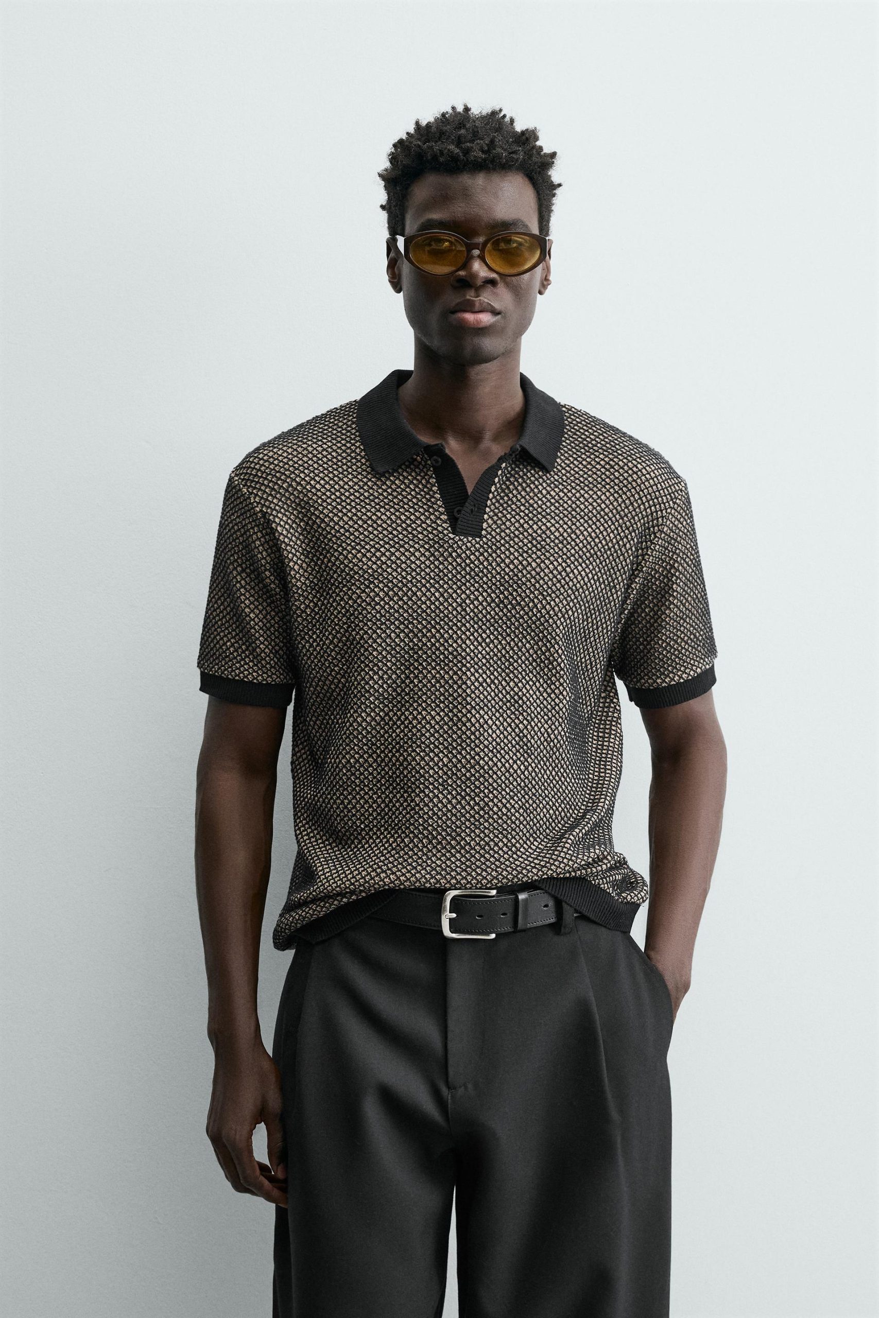 REGULAR FIT TEXTURED POLO SHIRT MARO