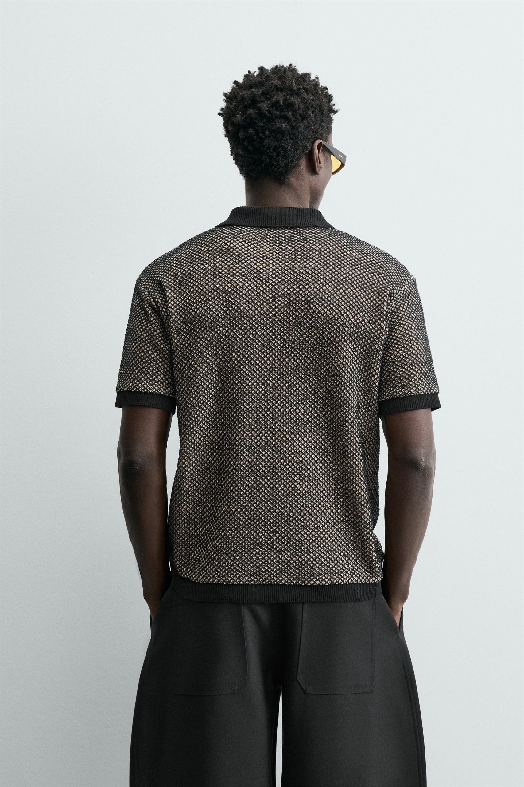 REGULAR FIT TEXTURED POLO SHIRT MARO - Ảnh 8