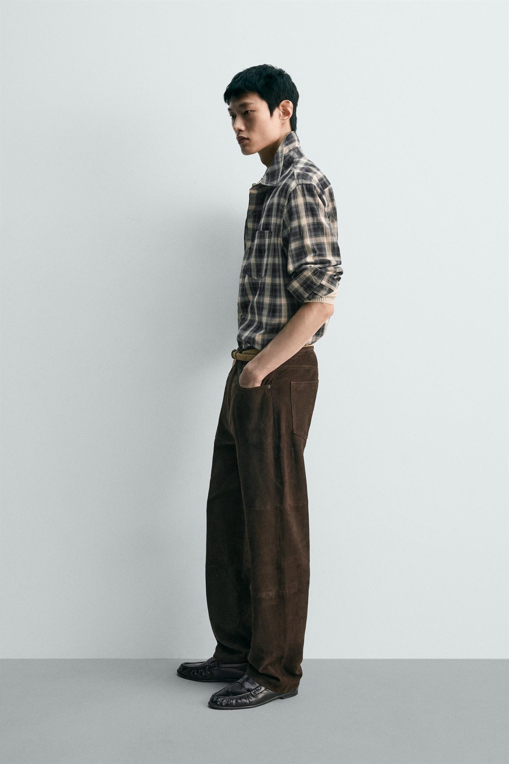 RELAXED FIT CHECK SHIRT MARO - Ảnh 7