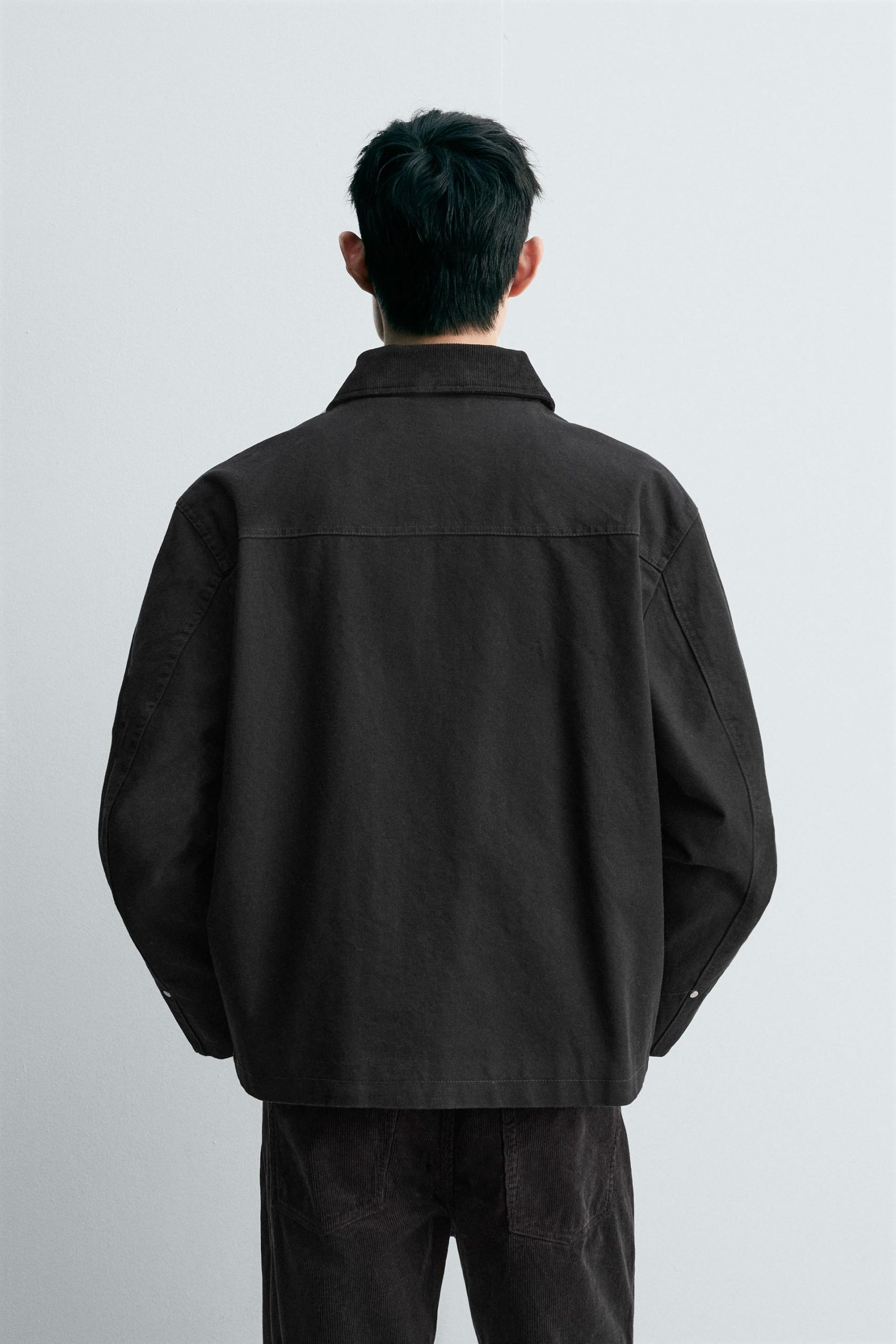 Relaxed Fit Contrast Collar Jacket MARO - Ảnh 4
