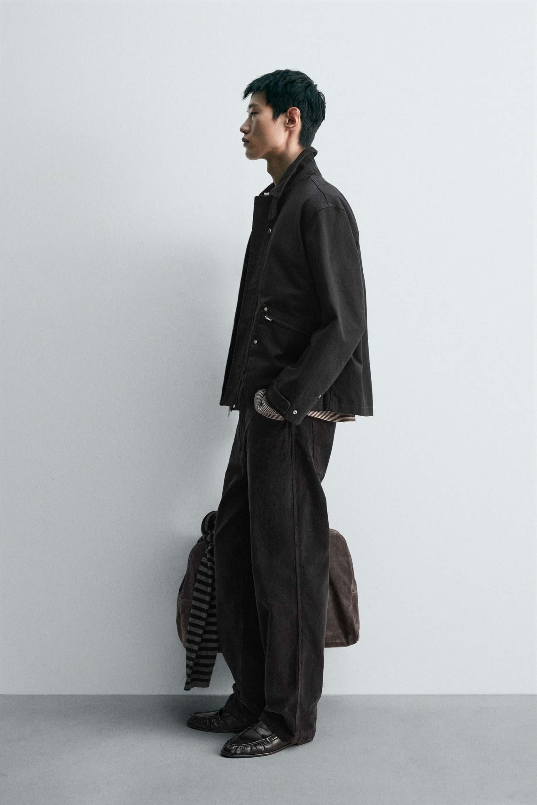 Relaxed Fit Contrast Collar Jacket MARO - Ảnh 5