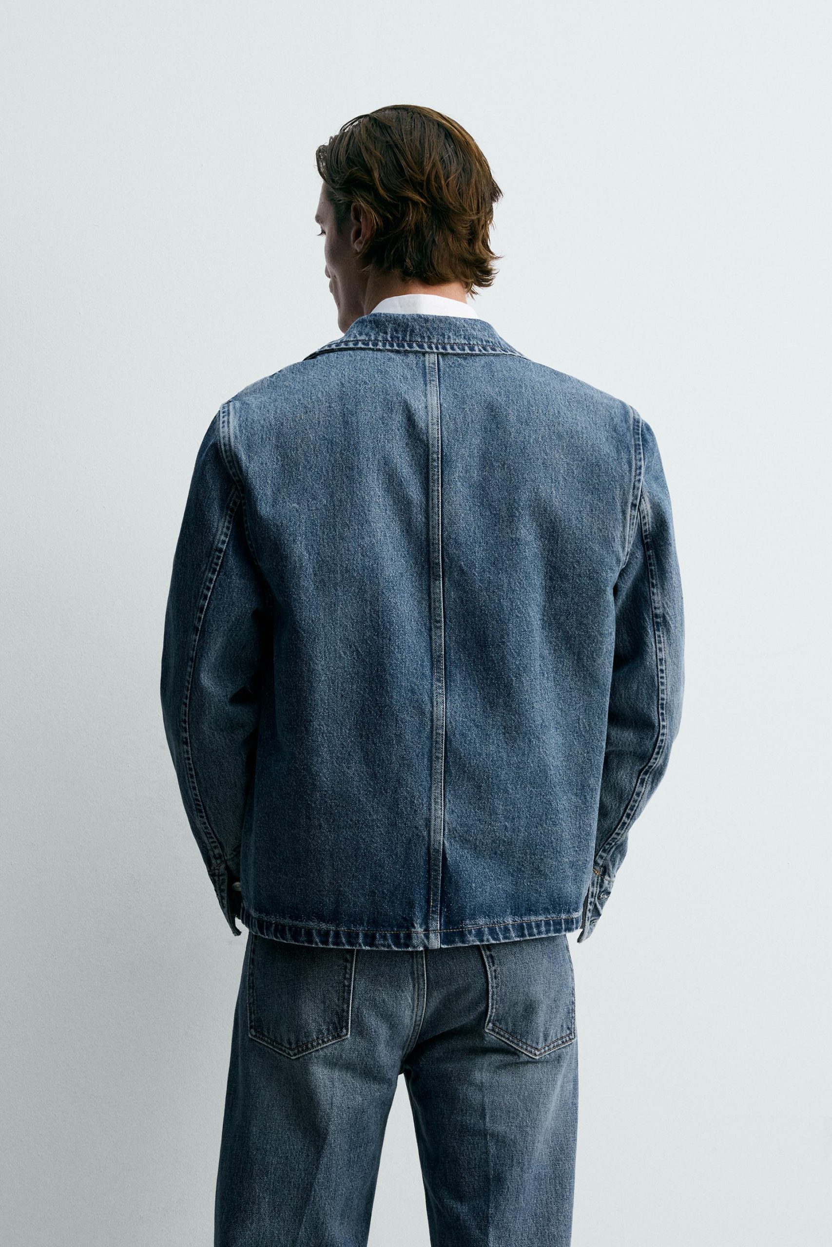 Relaxed Fit Denim Jacket With Pockets Limited Edition MARO - Ảnh 4
