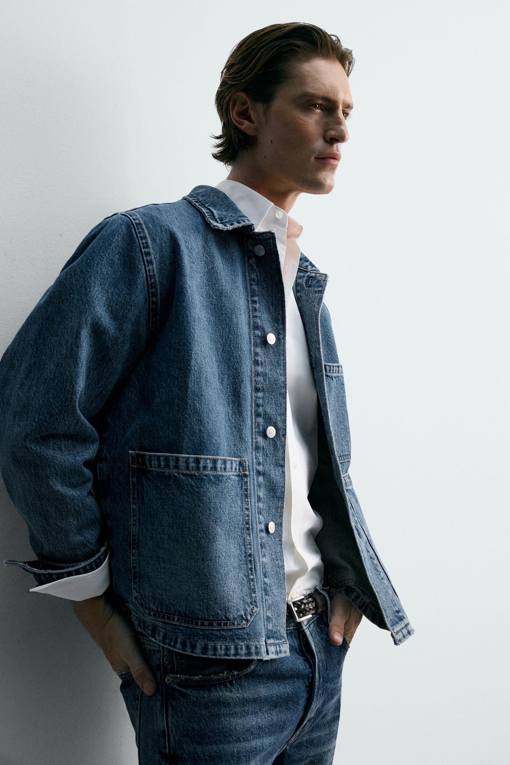 Relaxed Fit Denim Jacket With Pockets Limited Edition MARO - Ảnh 6