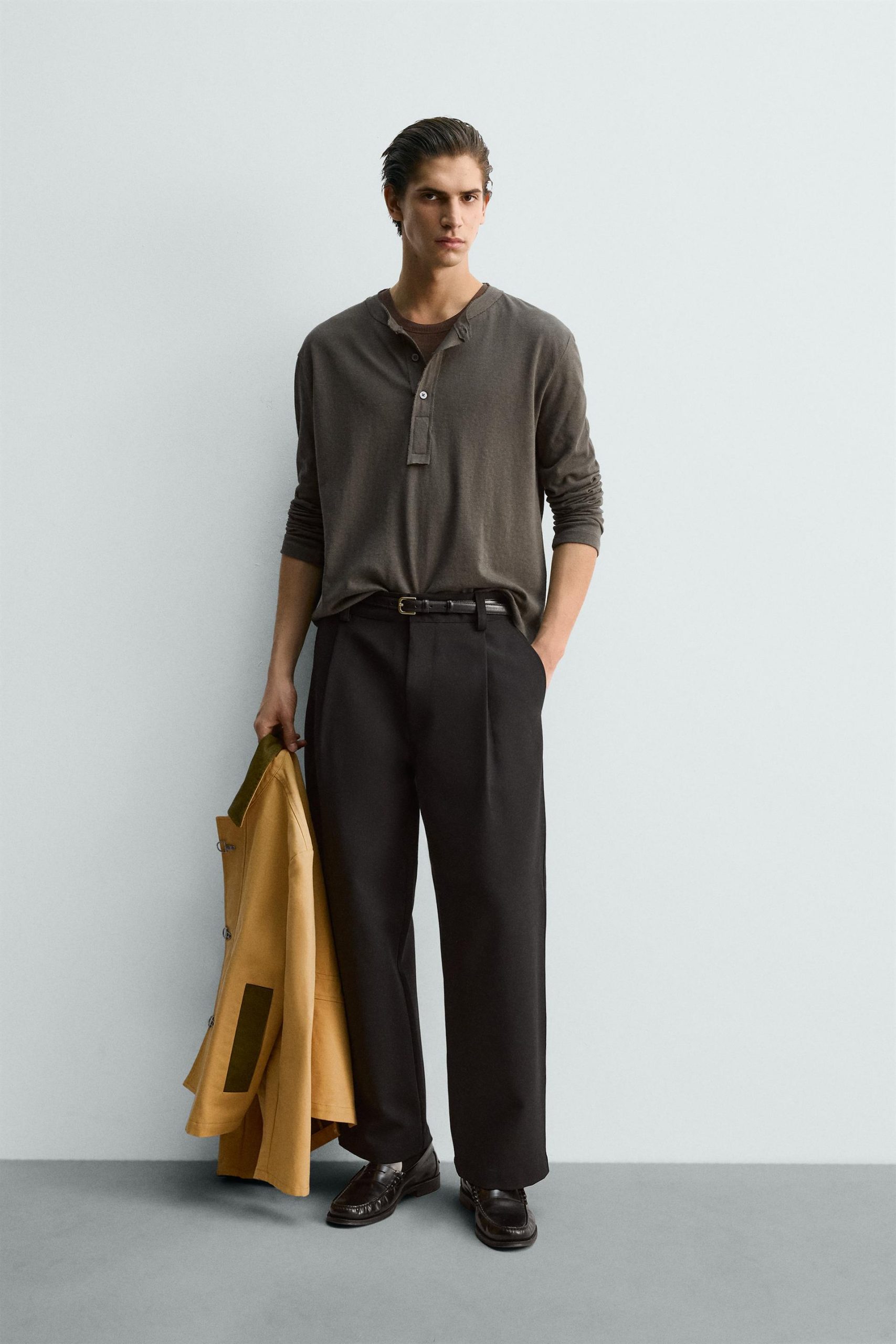 Relaxed Fit Henley T-Shirt MARO - Ảnh 3