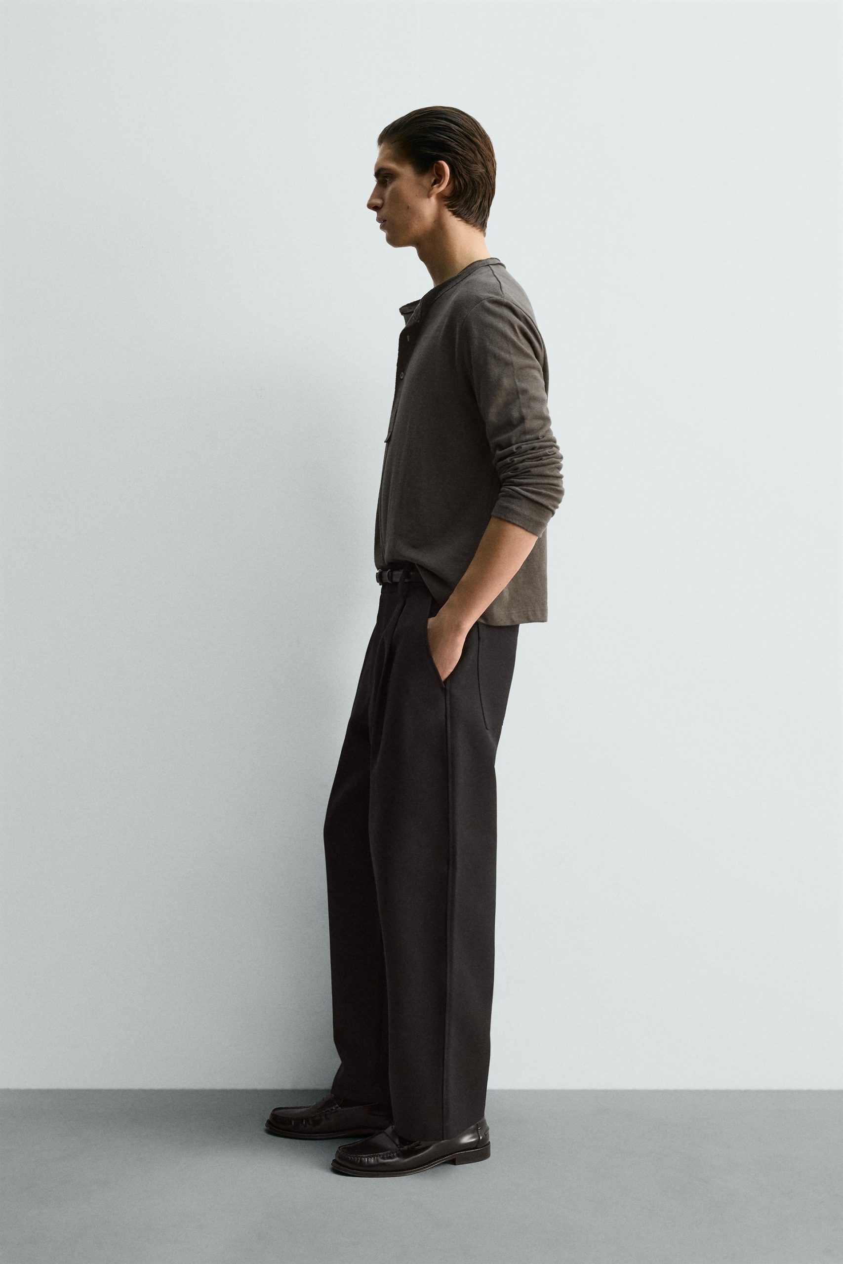 Relaxed Fit Henley T-Shirt MARO - Ảnh 5