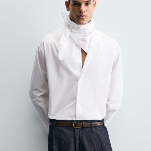 RELAXED FIT SHIRT WITH SCARF MARO