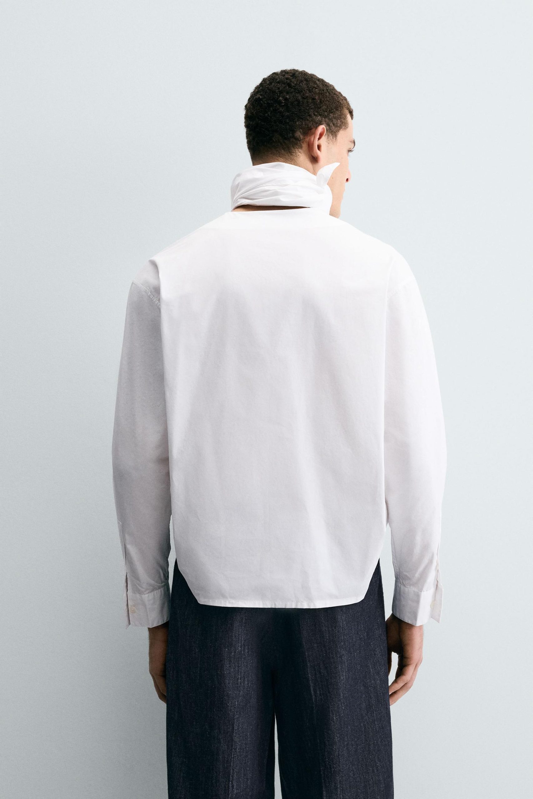 RELAXED FIT SHIRT WITH SCARF MARO - Ảnh 7