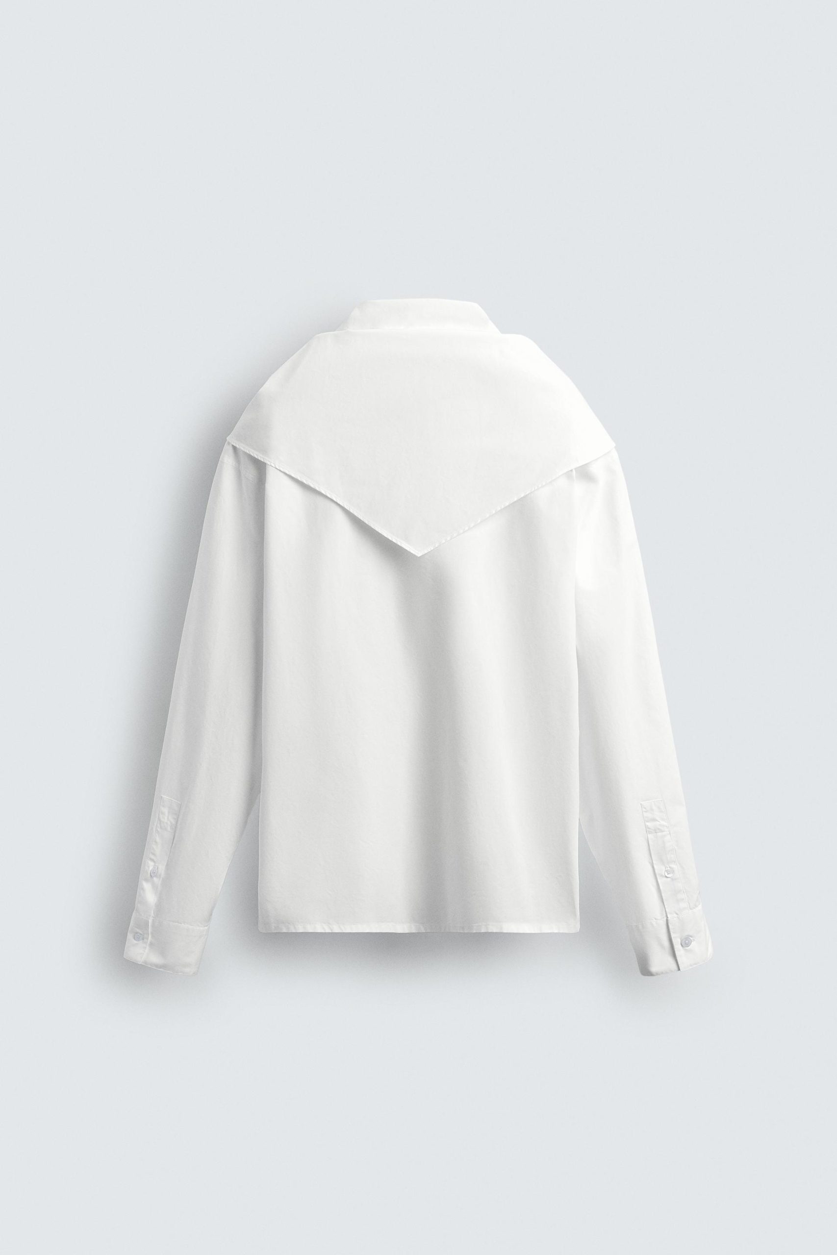 RELAXED FIT SHIRT WITH SCARF MARO - Ảnh 2
