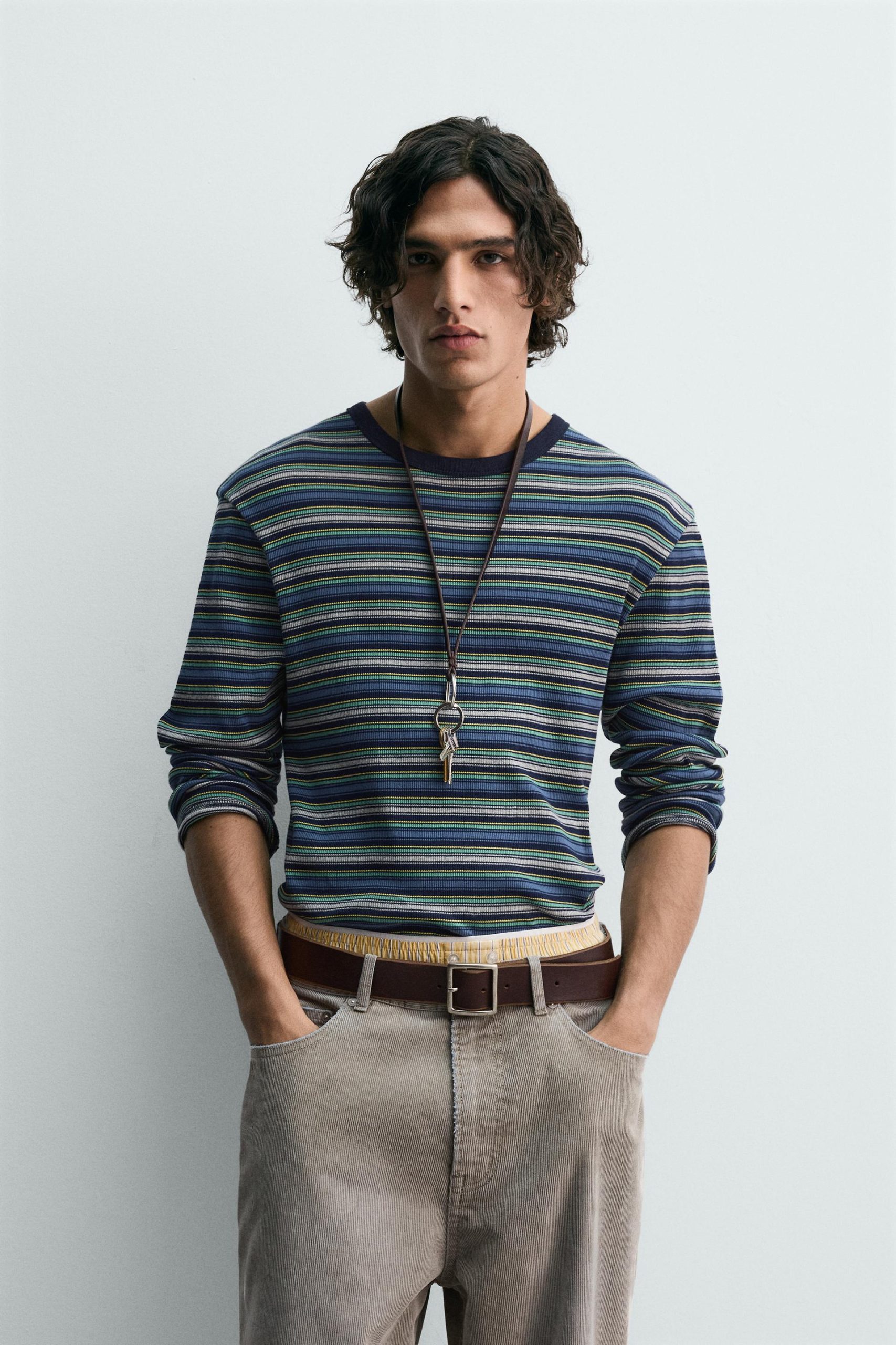 RIBBED STRIPED T-SHIRT MARO
