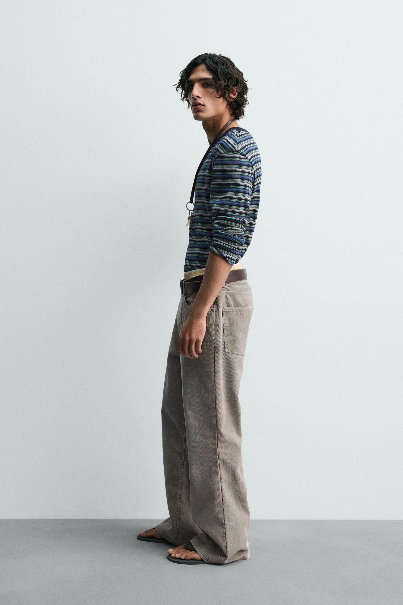 RIBBED STRIPED T-SHIRT MARO - Ảnh 6